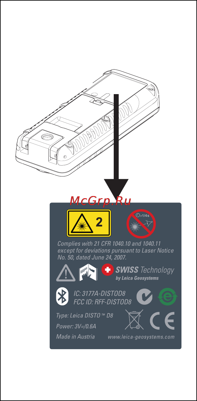 Leica DISTO D8 300008 Инструкция по эксплуатации онлайн [24/26] 4404