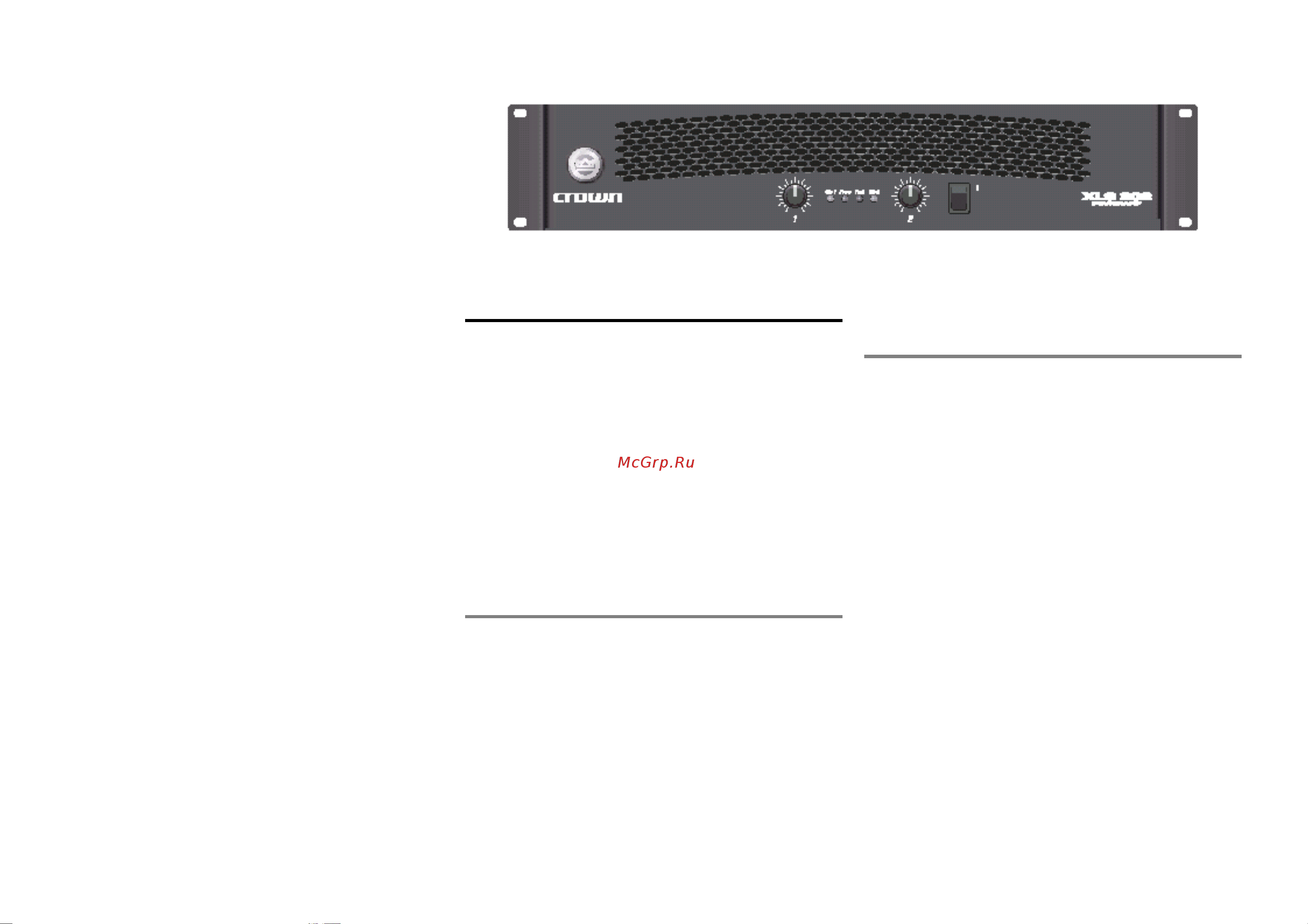 Crown XLS 602 [5/22] Функции