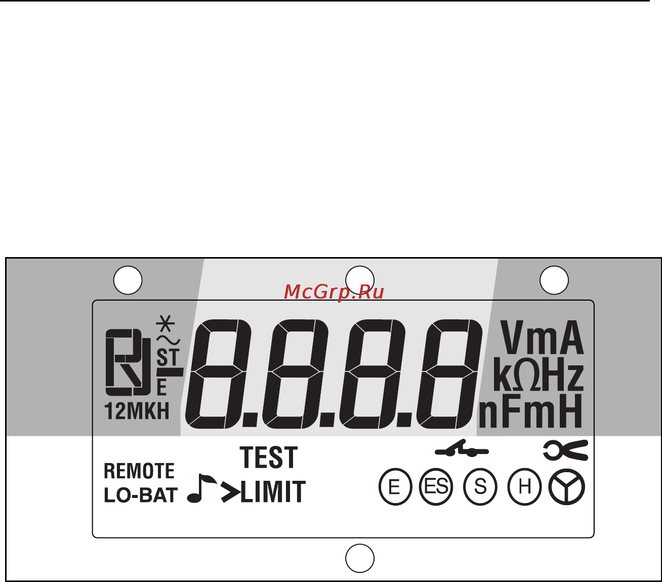 Fluke 1625 [31/90] Description of display elements