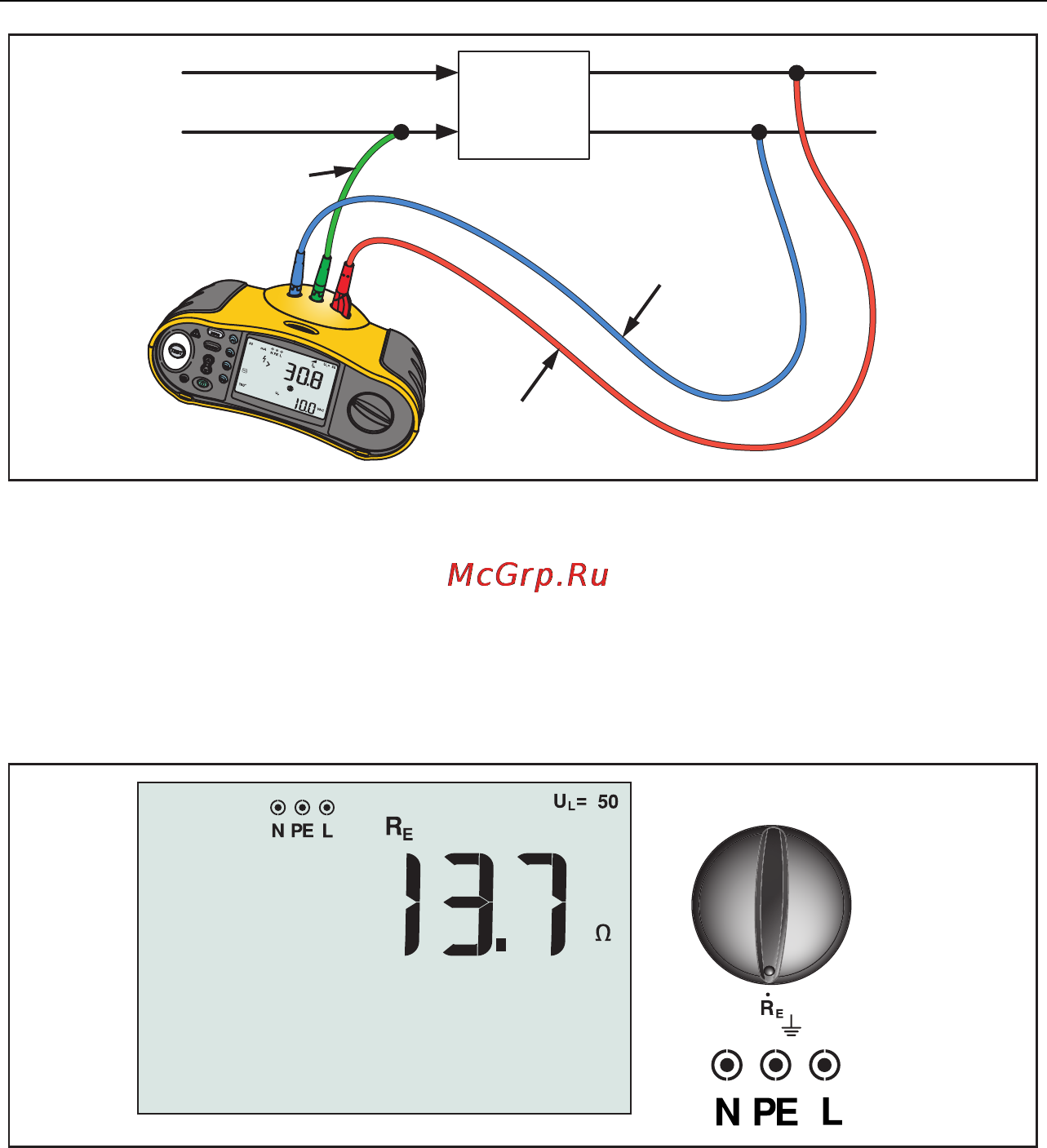 Fluke 1650B [37/62] Measuring earth resistance model 1653b only