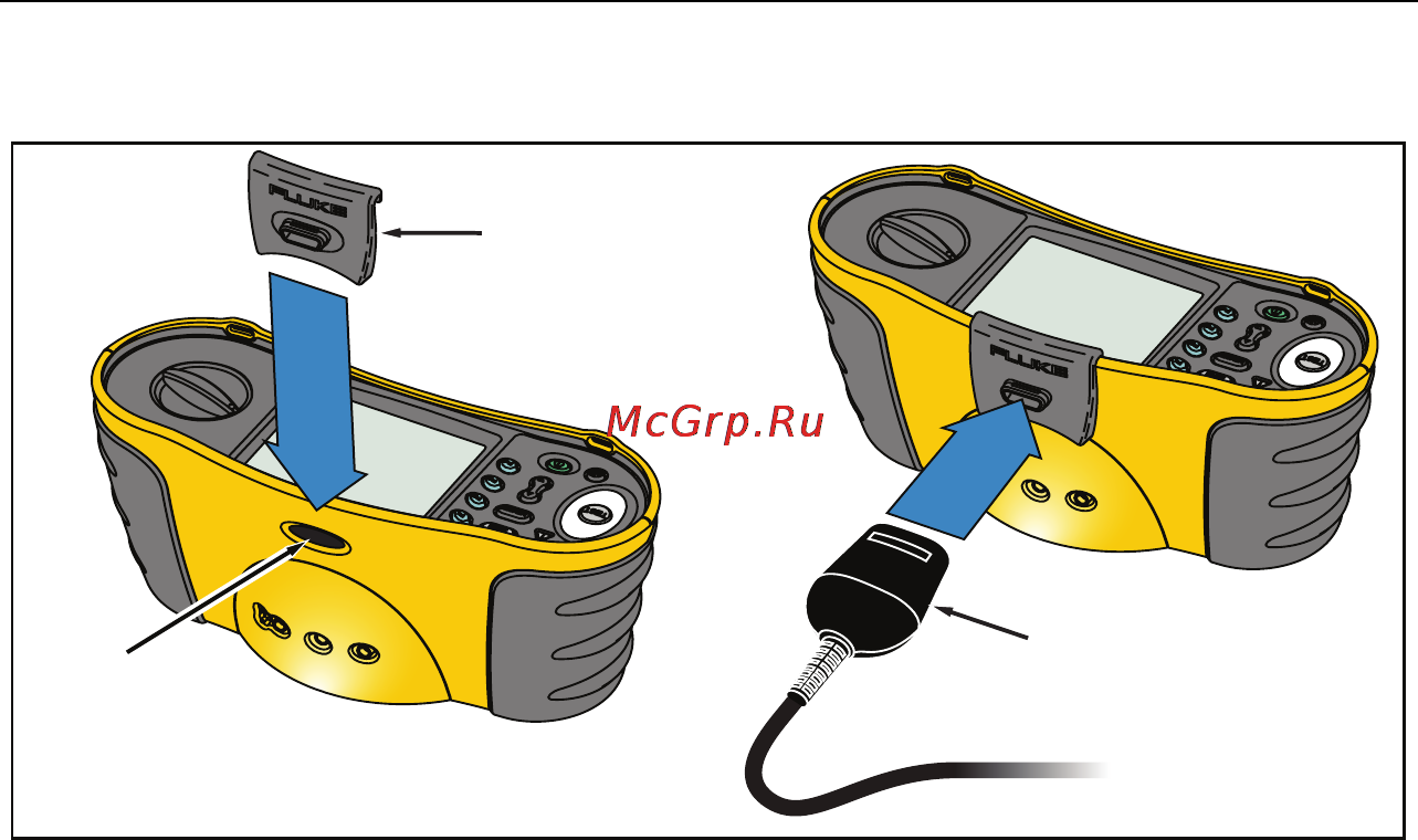 Fluke 1650B [42/62] Uploading test results model 1653b only