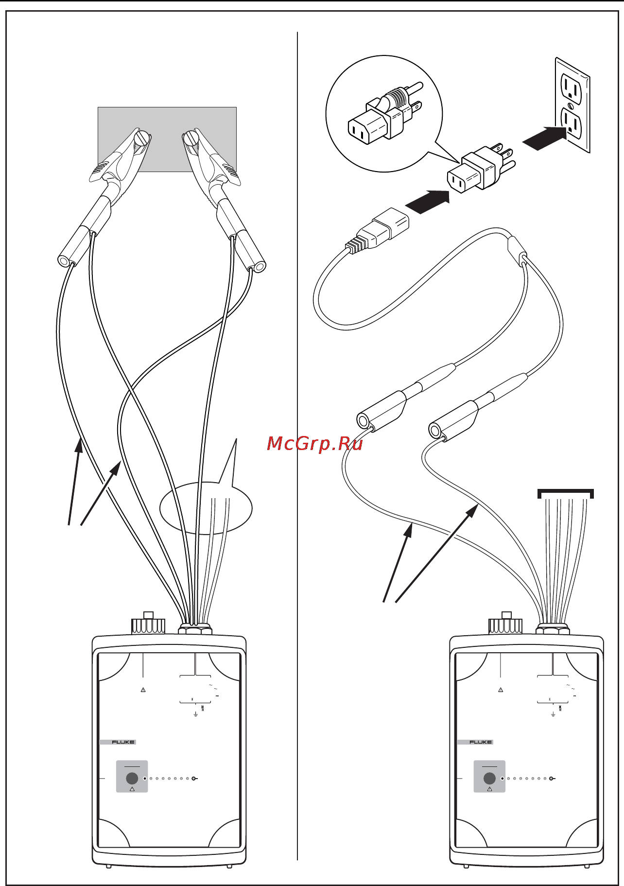 Fluke 1744 [29/80] Connect the rs232 interface cable to the serial port of your pc