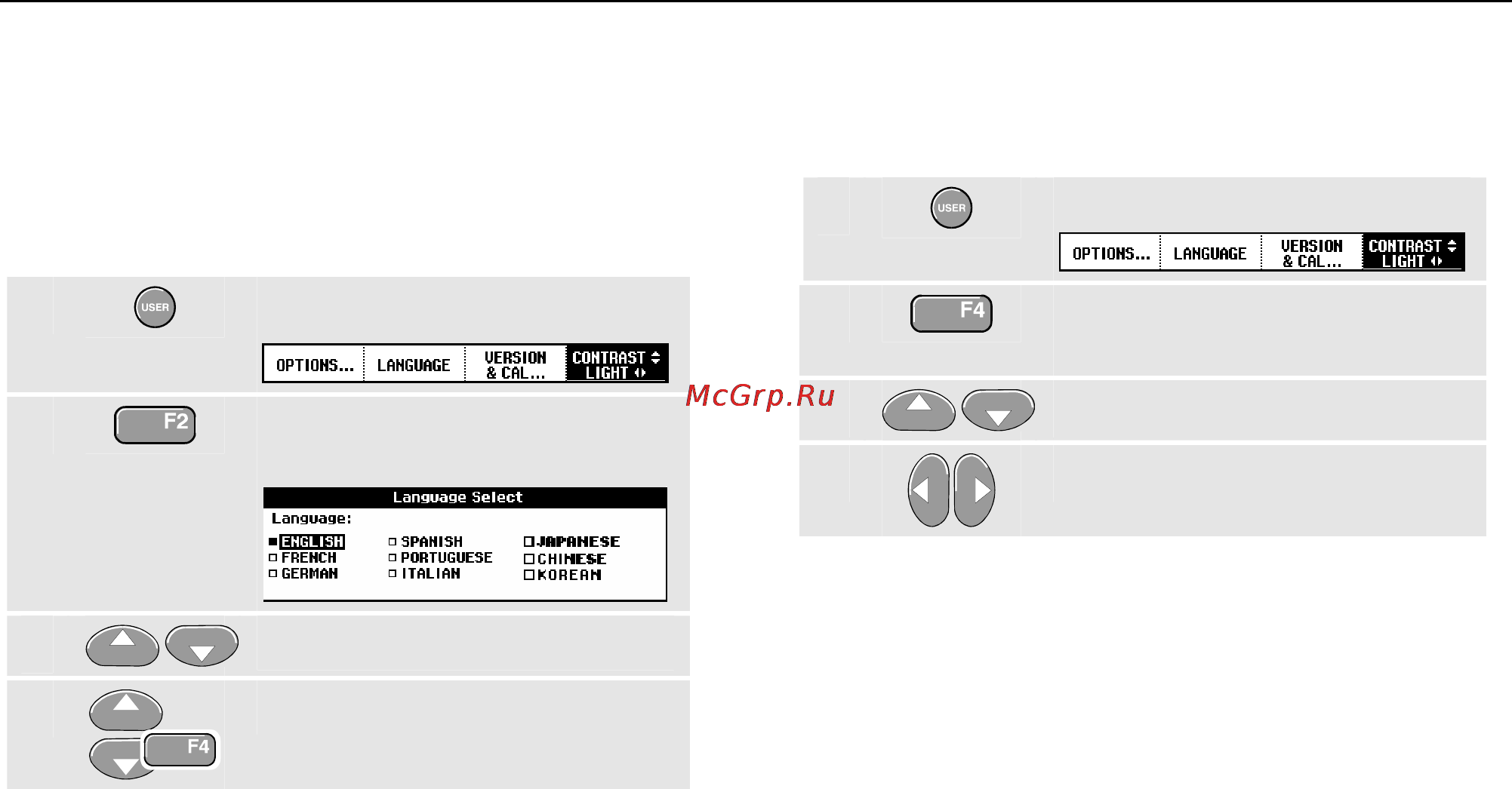 Fluke 190 [106/159] Changing the information language