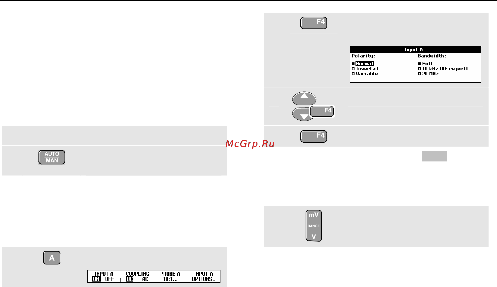 Fluke 190 [29/159] Variable input sensitivity
