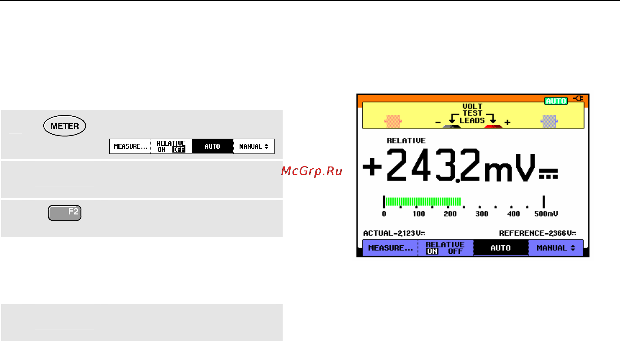 Fluke 190 [42/159] Making relative measurements