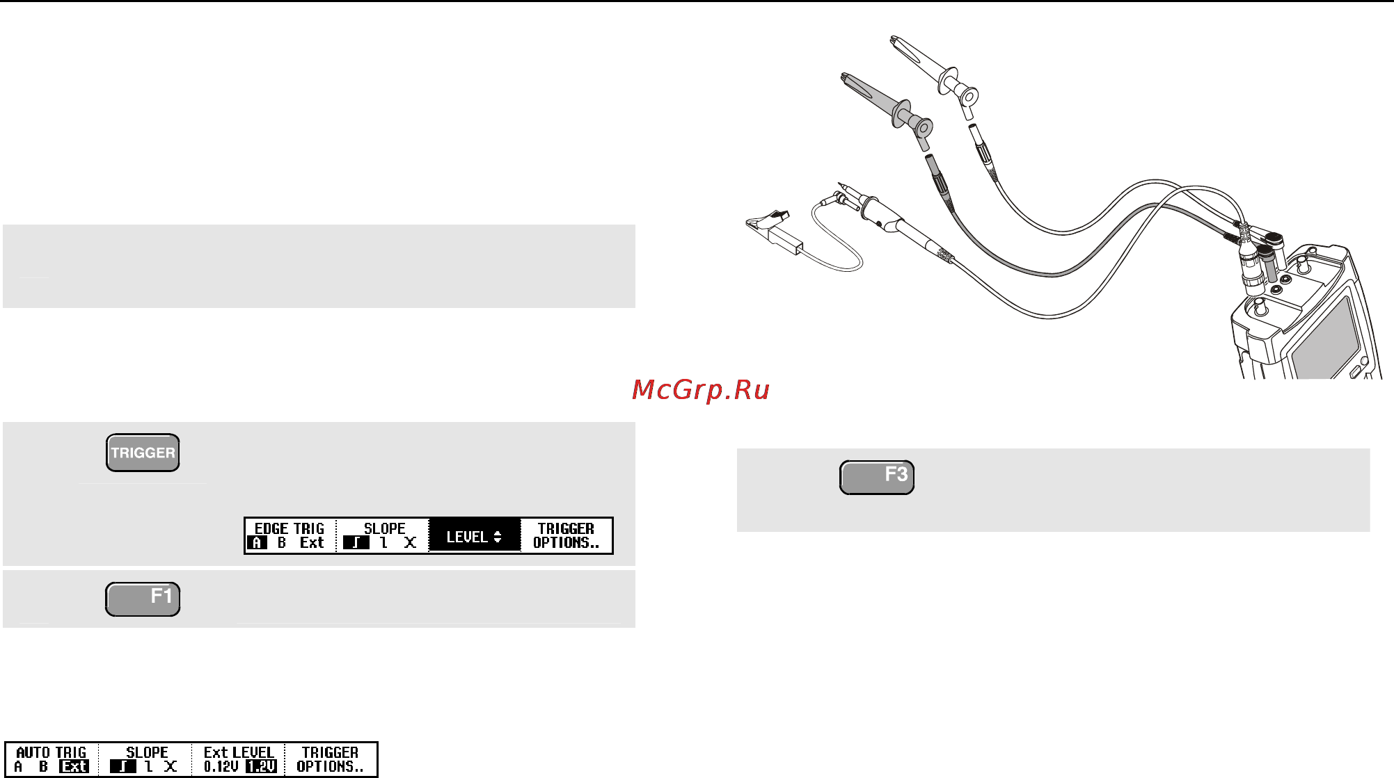 Fluke 190 [68/159] Triggering on external waveforms