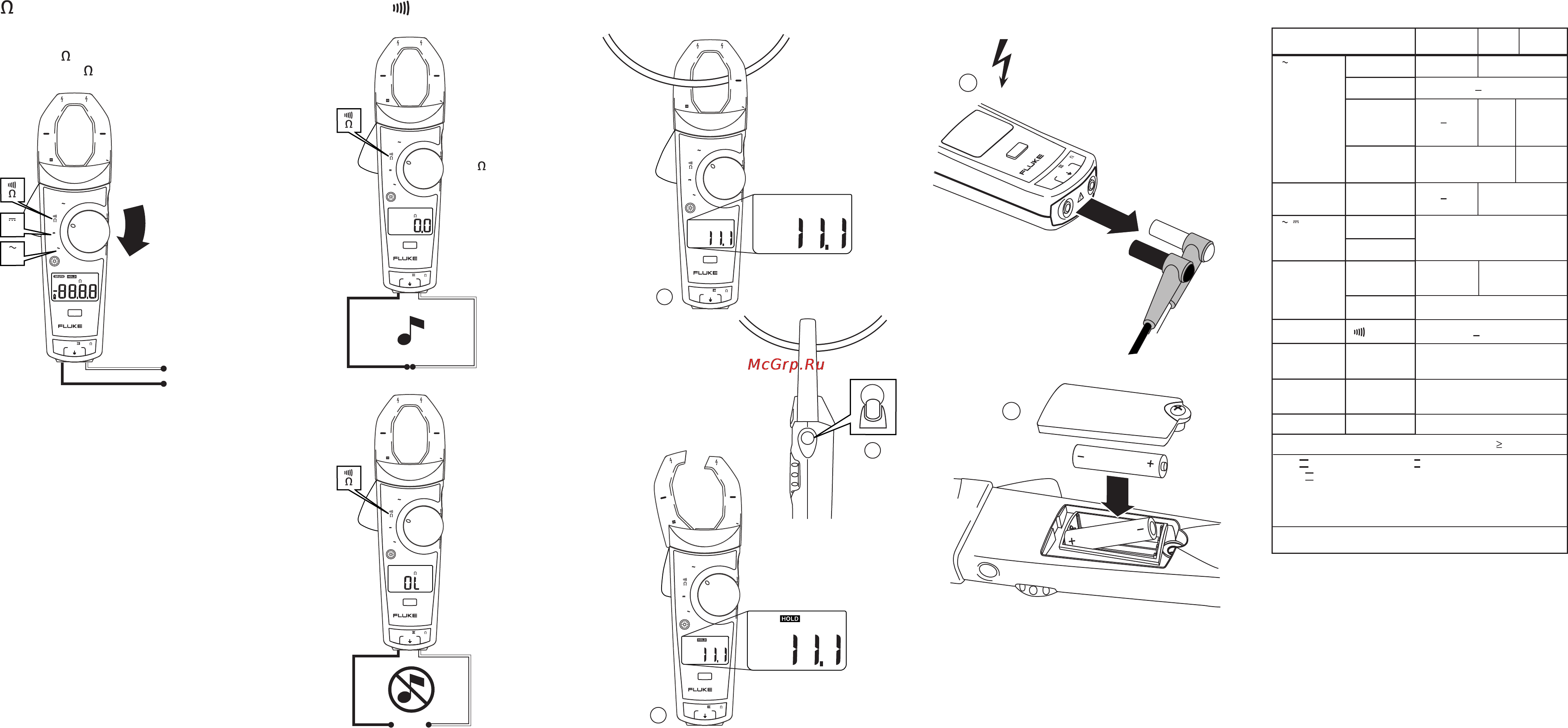 Fluke 333 [2/2] Continuity hold battery replacement specifications