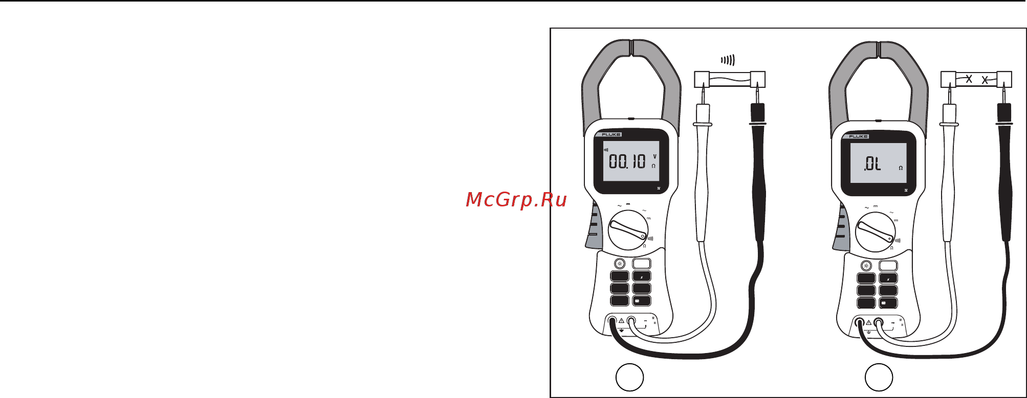 Fluke FLK-355 [20/26] Testing continuity 355 only