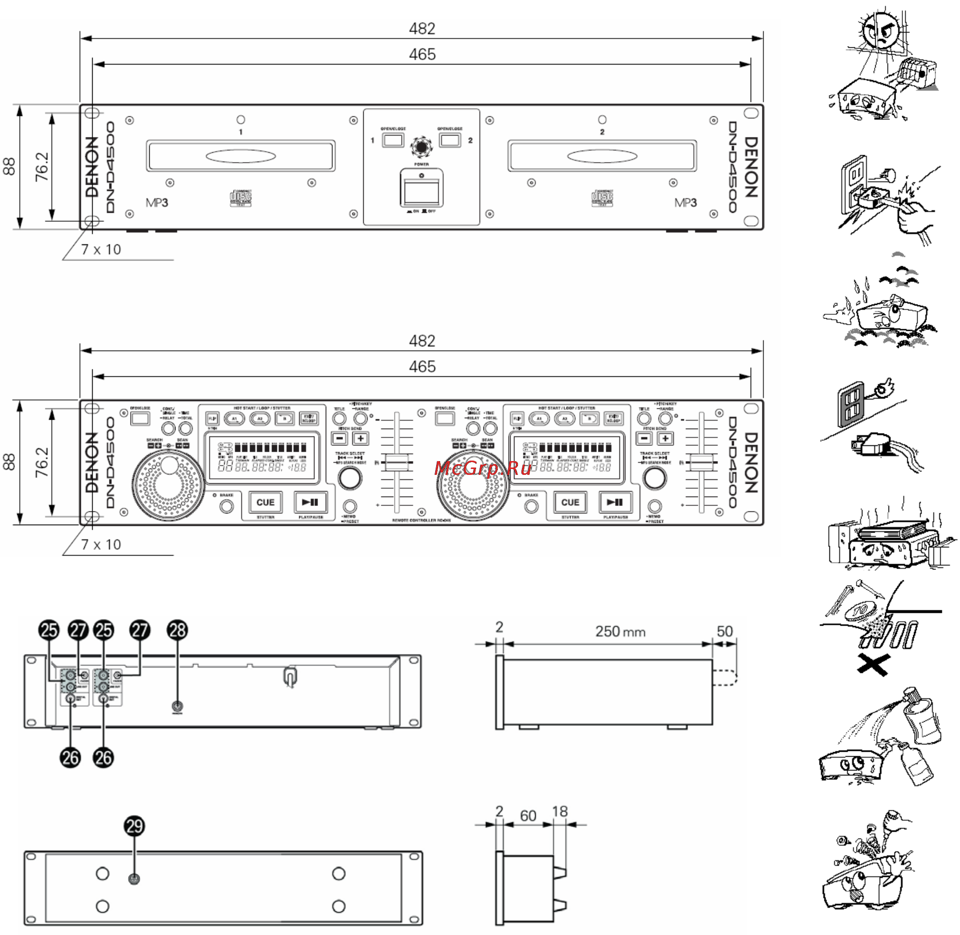 Denon DN-D4500 [5/22] Задняя панель