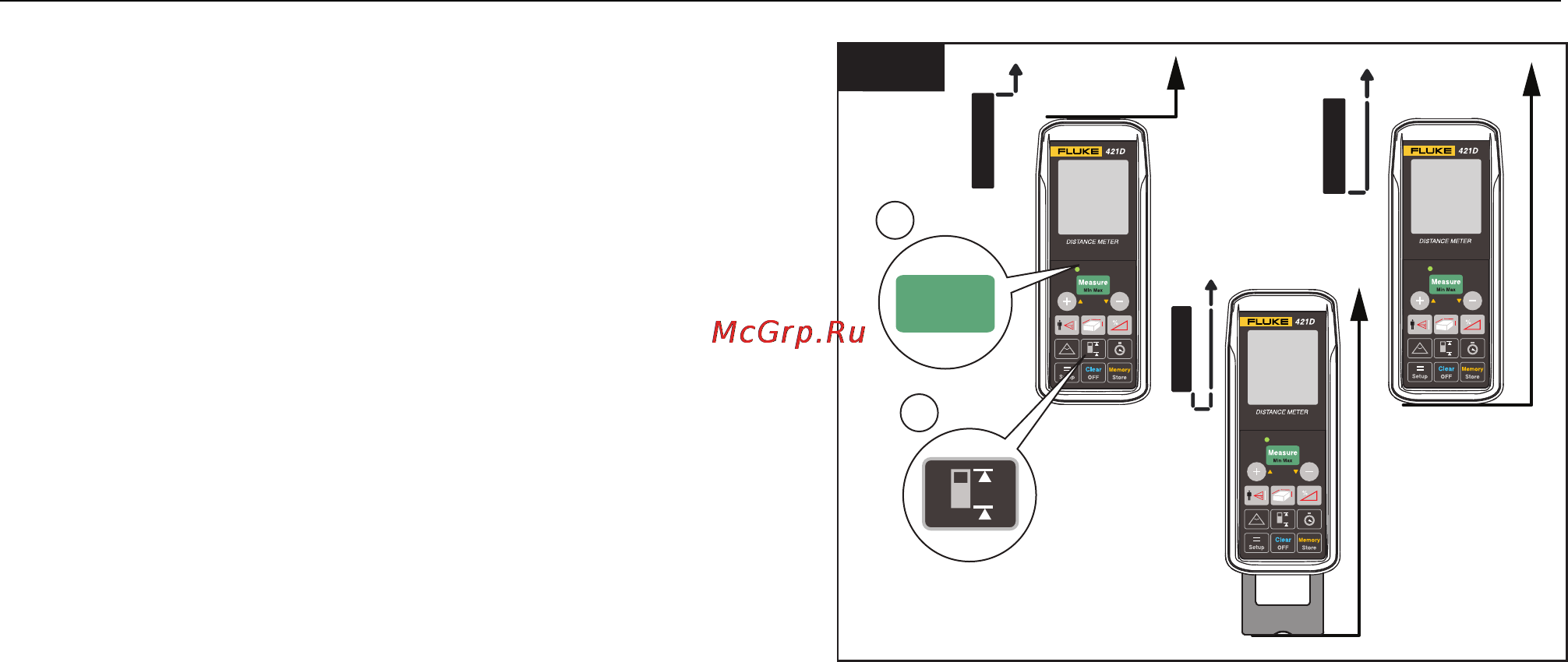 Fluke 421 [21/34] Установка точки отсчета измерений