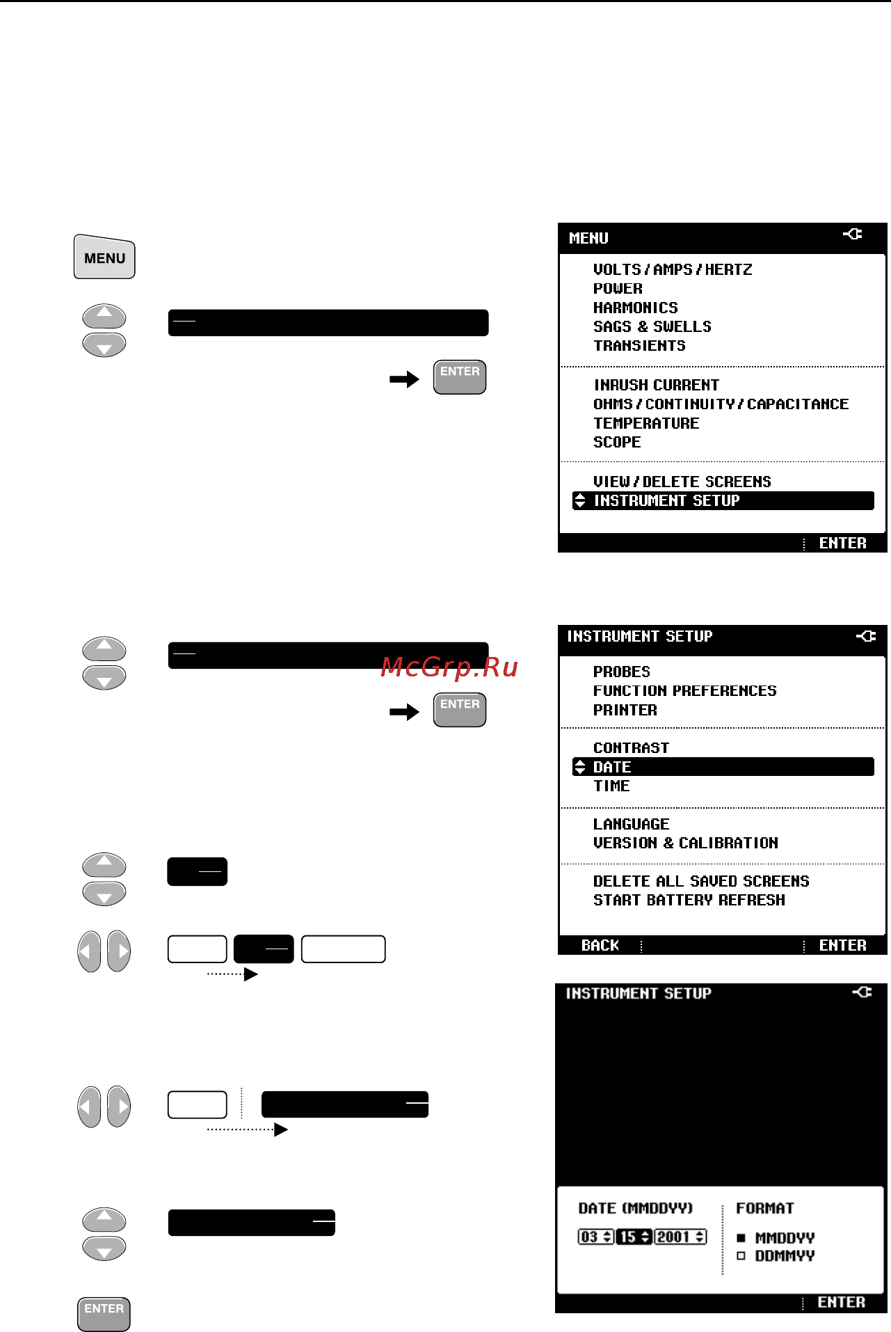 Fluke 43B [18/54] Instrument setup