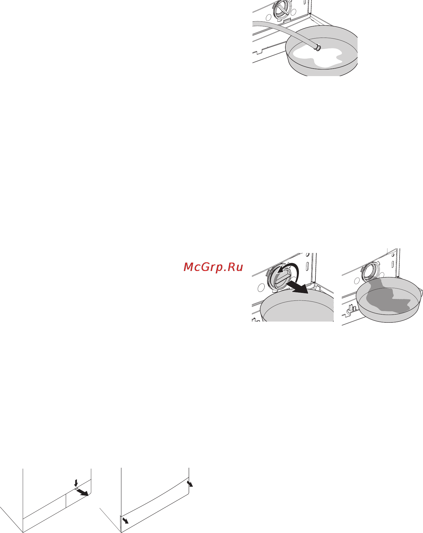 Beko WKL 15105 [10/40] Draining any remaining water and cleaning the pump filter