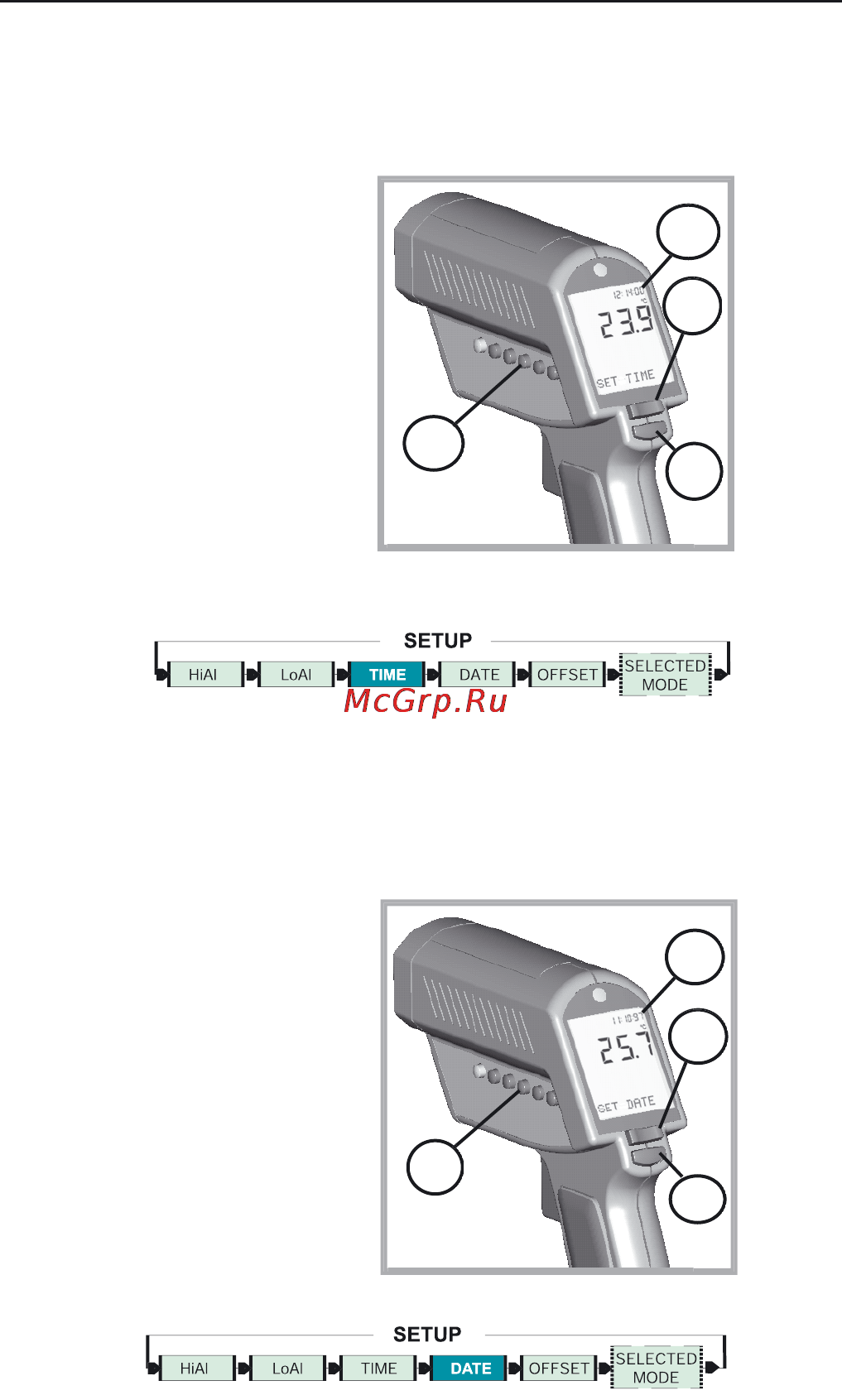 Fluke 574 [20/32] Setup time and date
