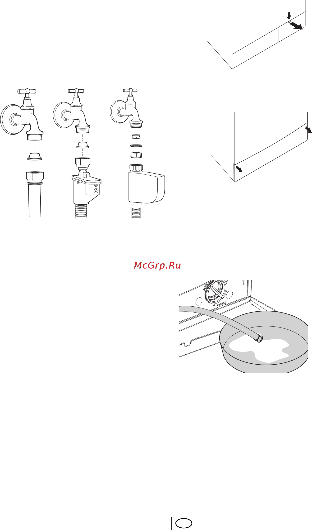 Beko WKL 13501 D [58/68] Draining any remaining water and cleaning the pump filter