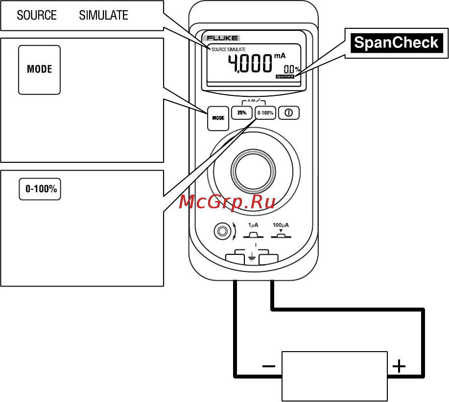 Fluke 707 [7/16] Auto ramping the ma output