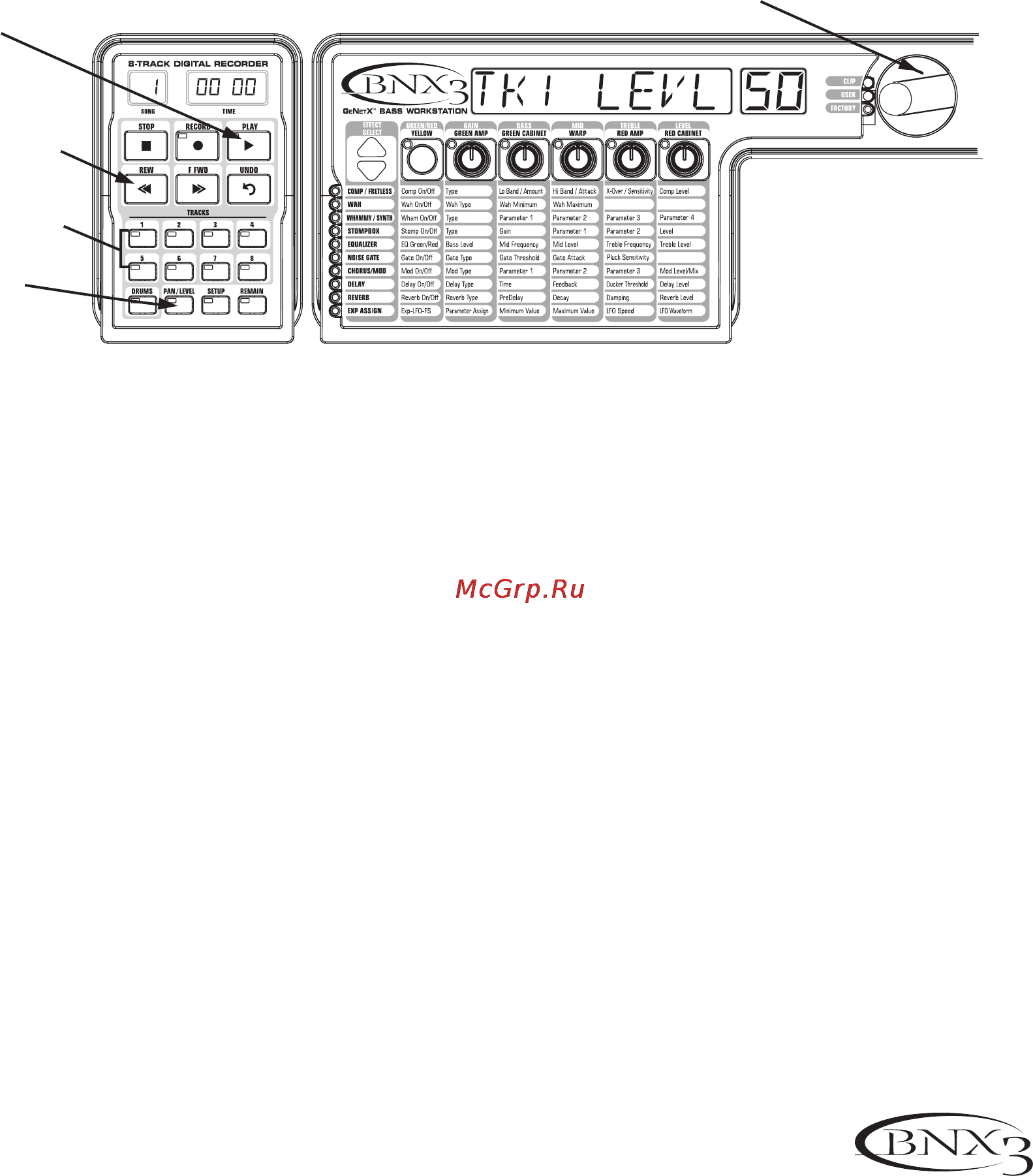 Digitech BNX3 [62/92] Рекордер