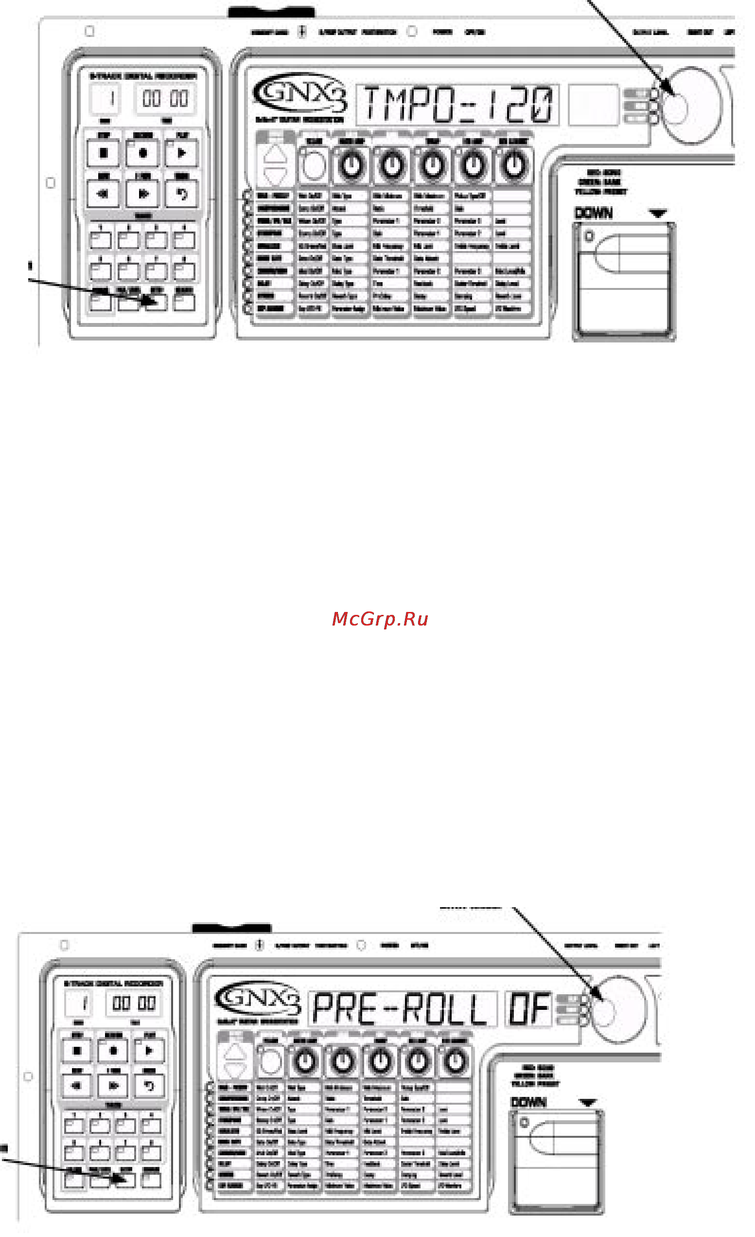 Digitech GNX3 [48/81] Pre roll ïðåäâàðèòåëüíàÿ ïðîêðóòêà