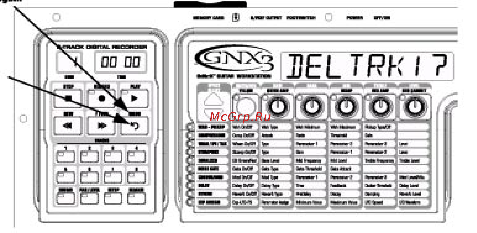 Digitech GNX3 [55/81] Èñïîëüçîâàíèå êíîïêè undo äëÿ ñòèðàíèÿ òðåêà
