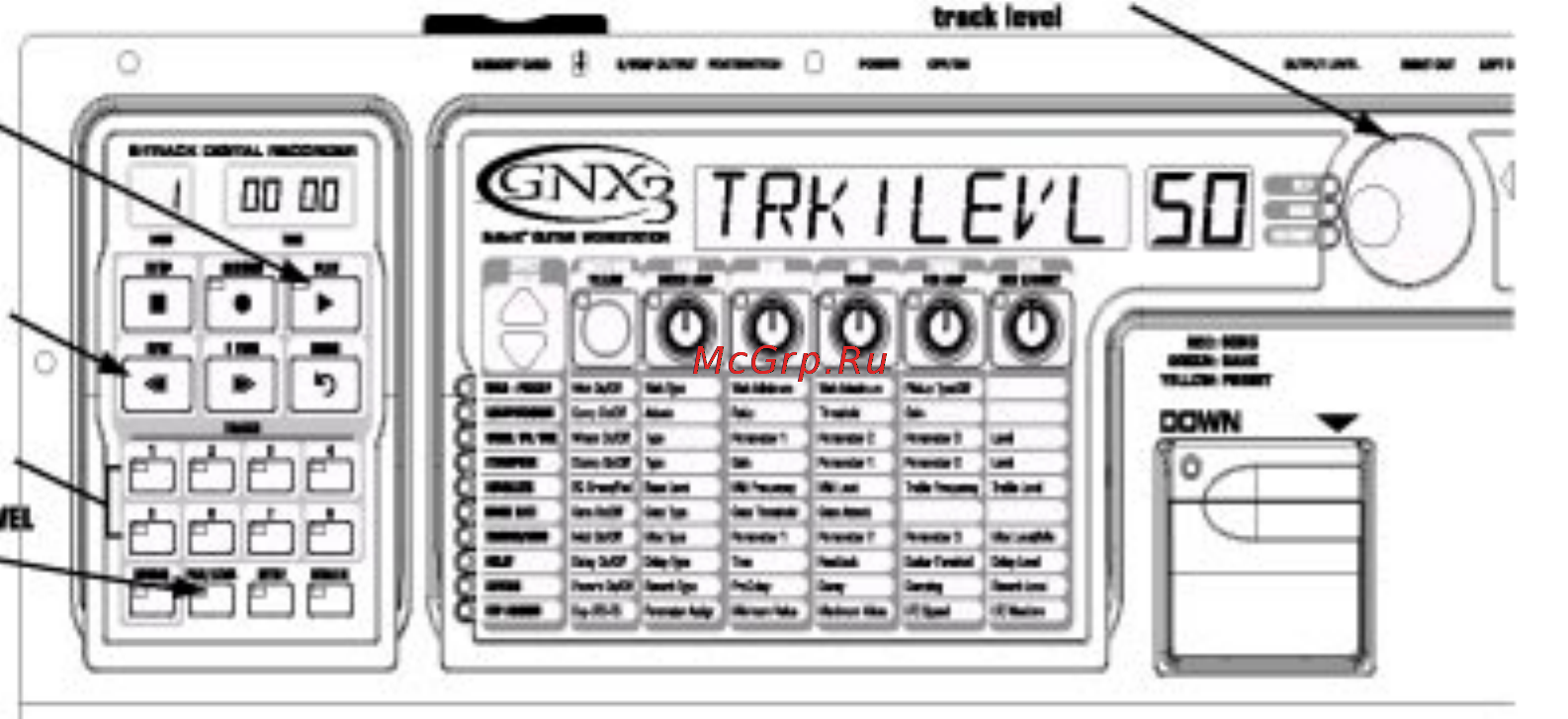 Digitech GNX3 [57/81] Óñòàíîâêà ïàíîðàìèðîâàíèÿ êàæäîãî òðåêà