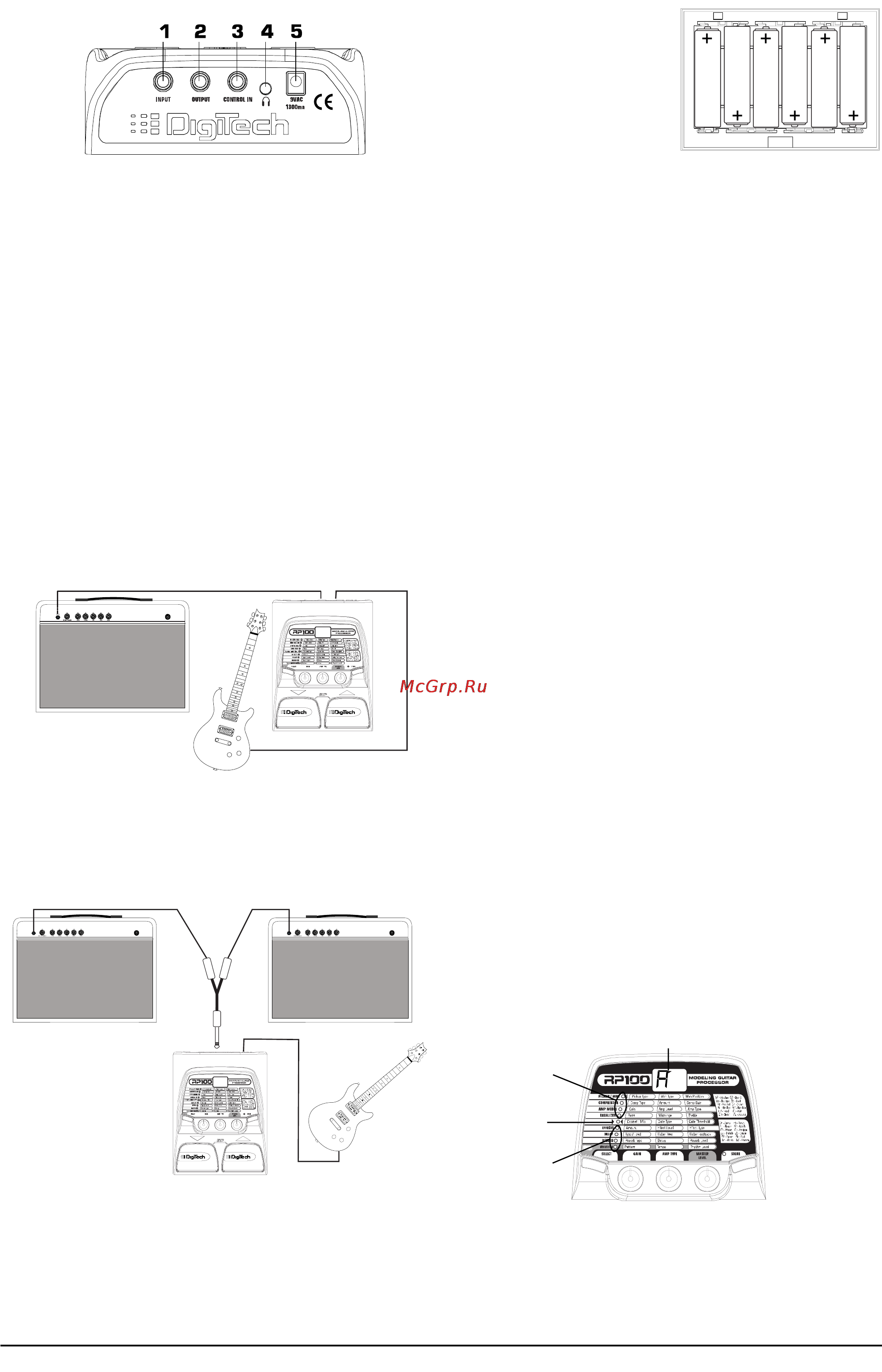 Digitech RP100 [2/5] Digitech rp100 руководство пользователя