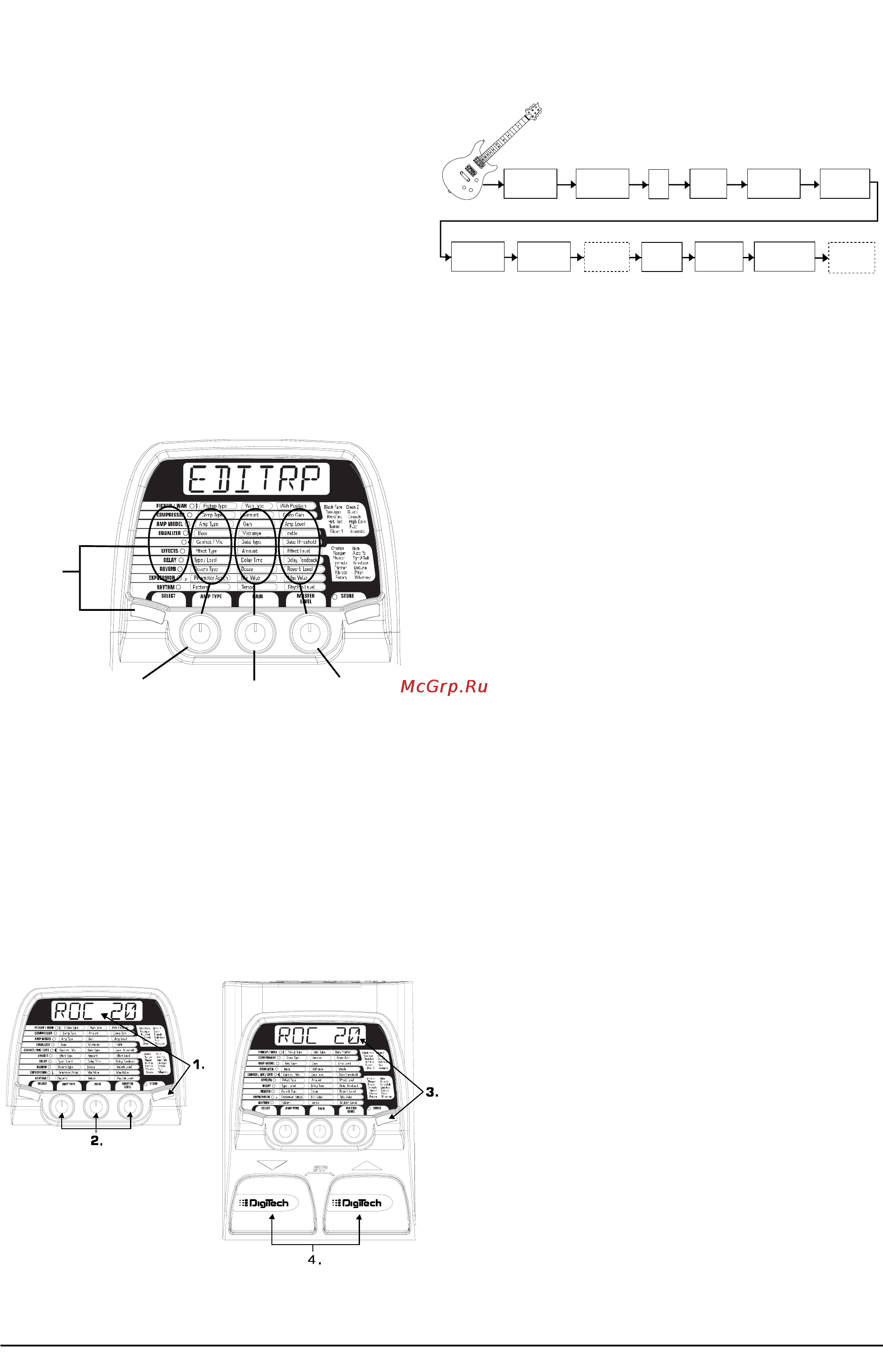 Digitech RP200 [3/6] Редакция создание пресетов
