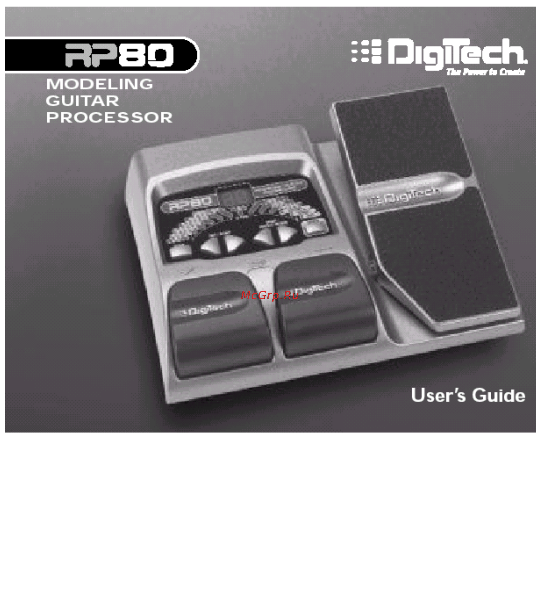 Digitech RP80 Инструкция по эксплуатации онлайн
