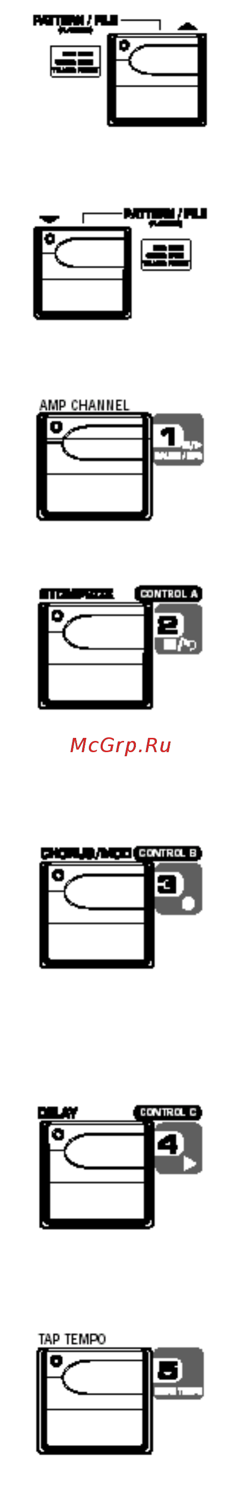Digitech GNX4 [67/124] Режим stombox control желтый