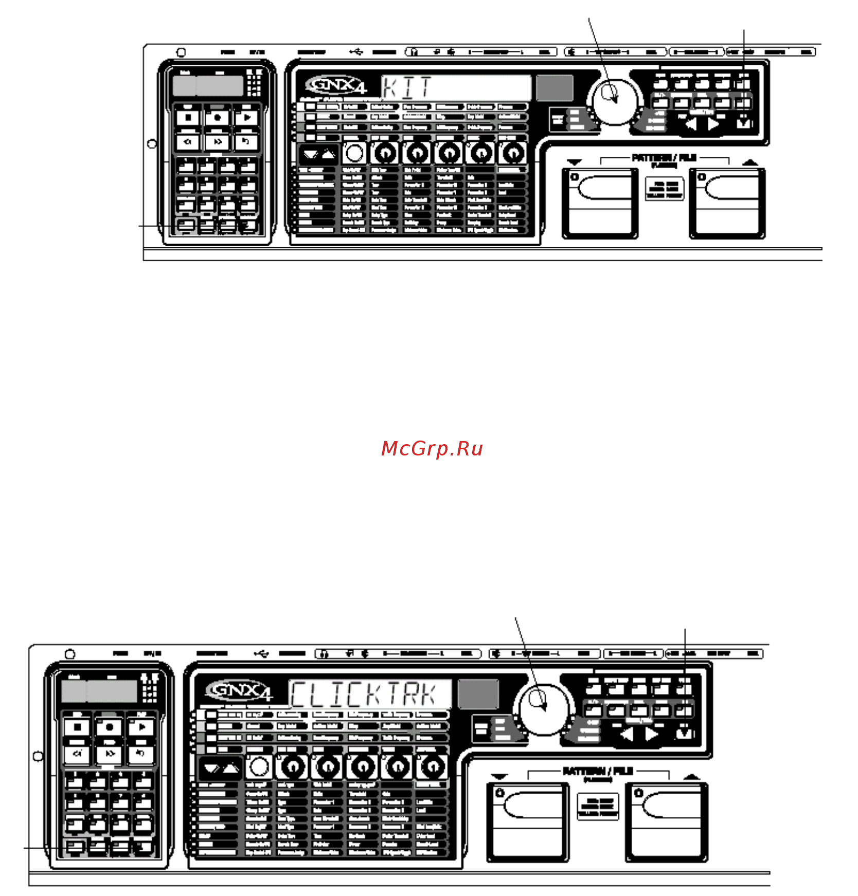 Digitech GNX4 [79/124] Óñòàíîâêà óðîâíåé âîñïðîèçâåäåíèÿ òðåêà è ïàíîðàìèðîâàíèÿ