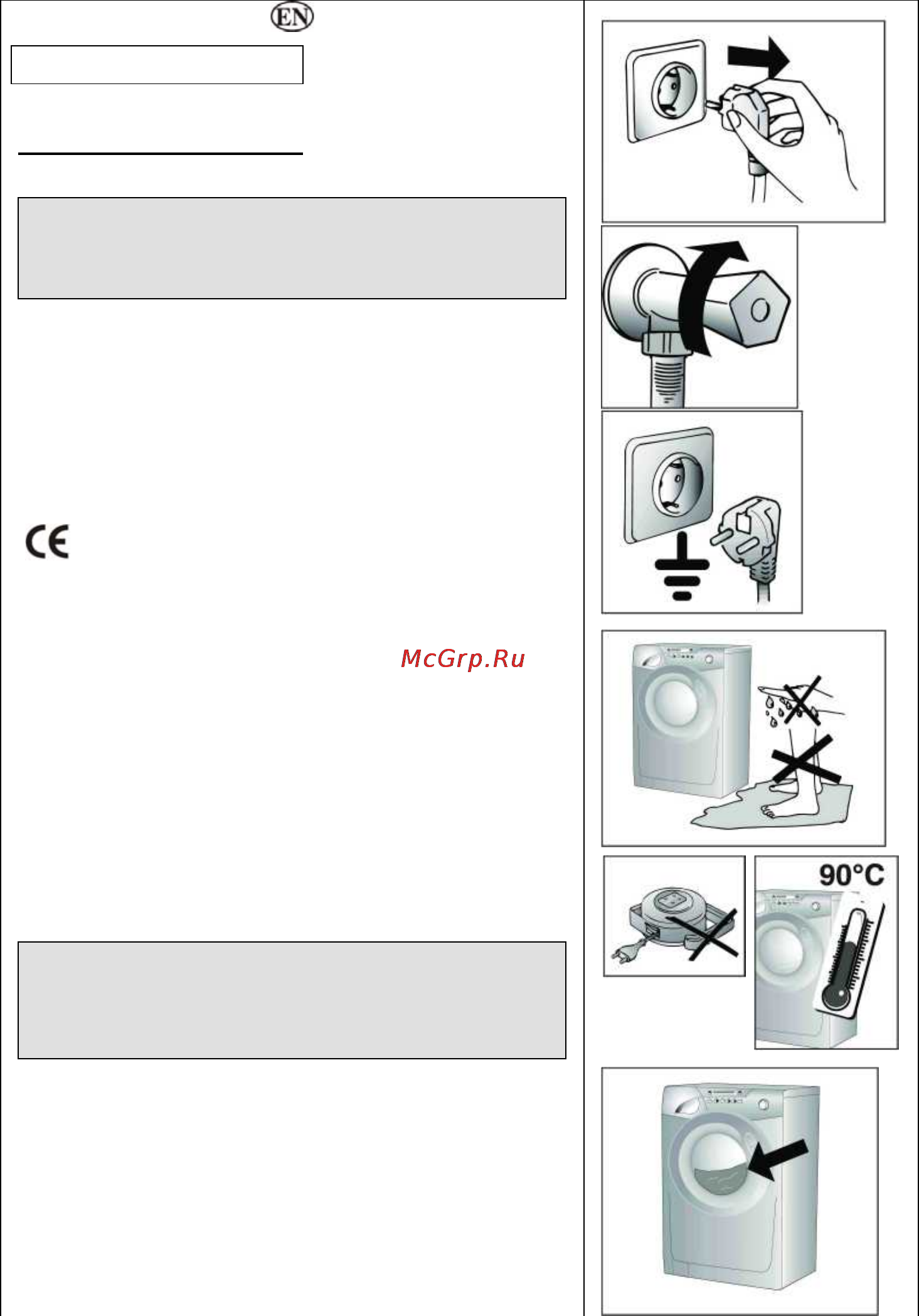 Candy GO4 1264 D [40/67] Safety measures