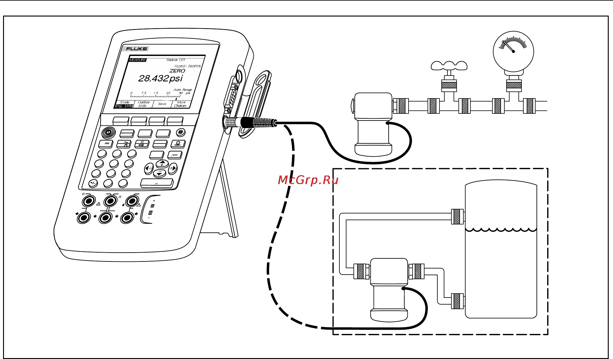 Fluke 741B [43/134] Documenting process calibrator using measure mode