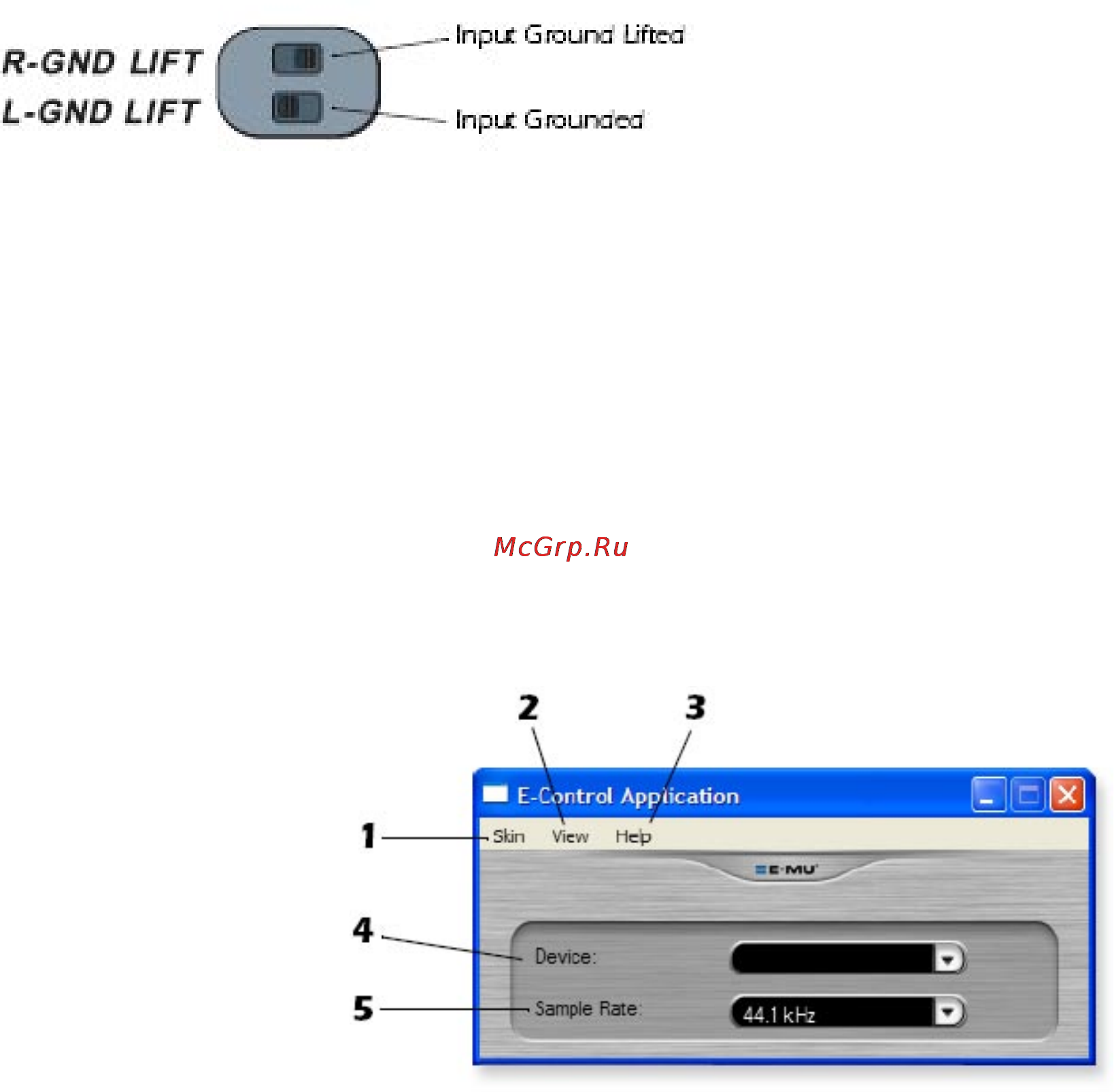 E-Mu 0202 USB [8/9] Контрольная панель e mu usb
