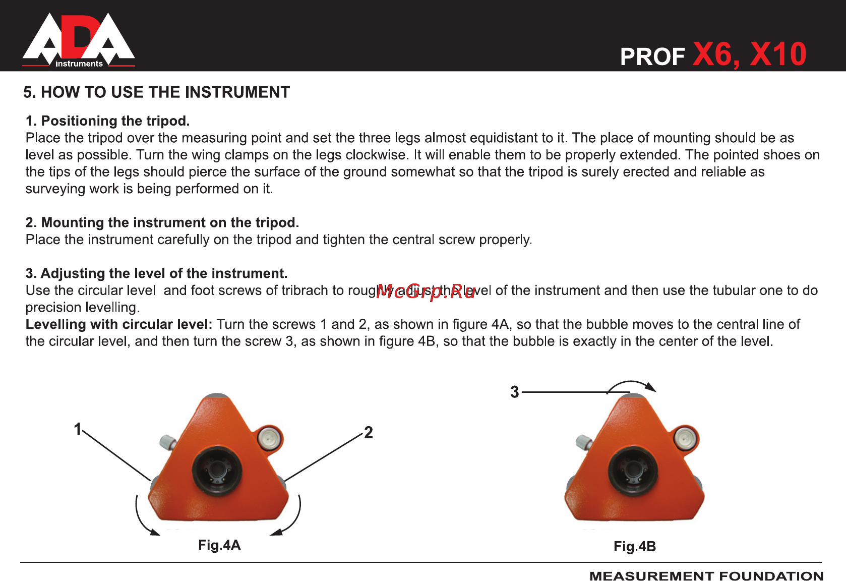 Ada PROF-X6 А00160 [26/36] How to use the instrument