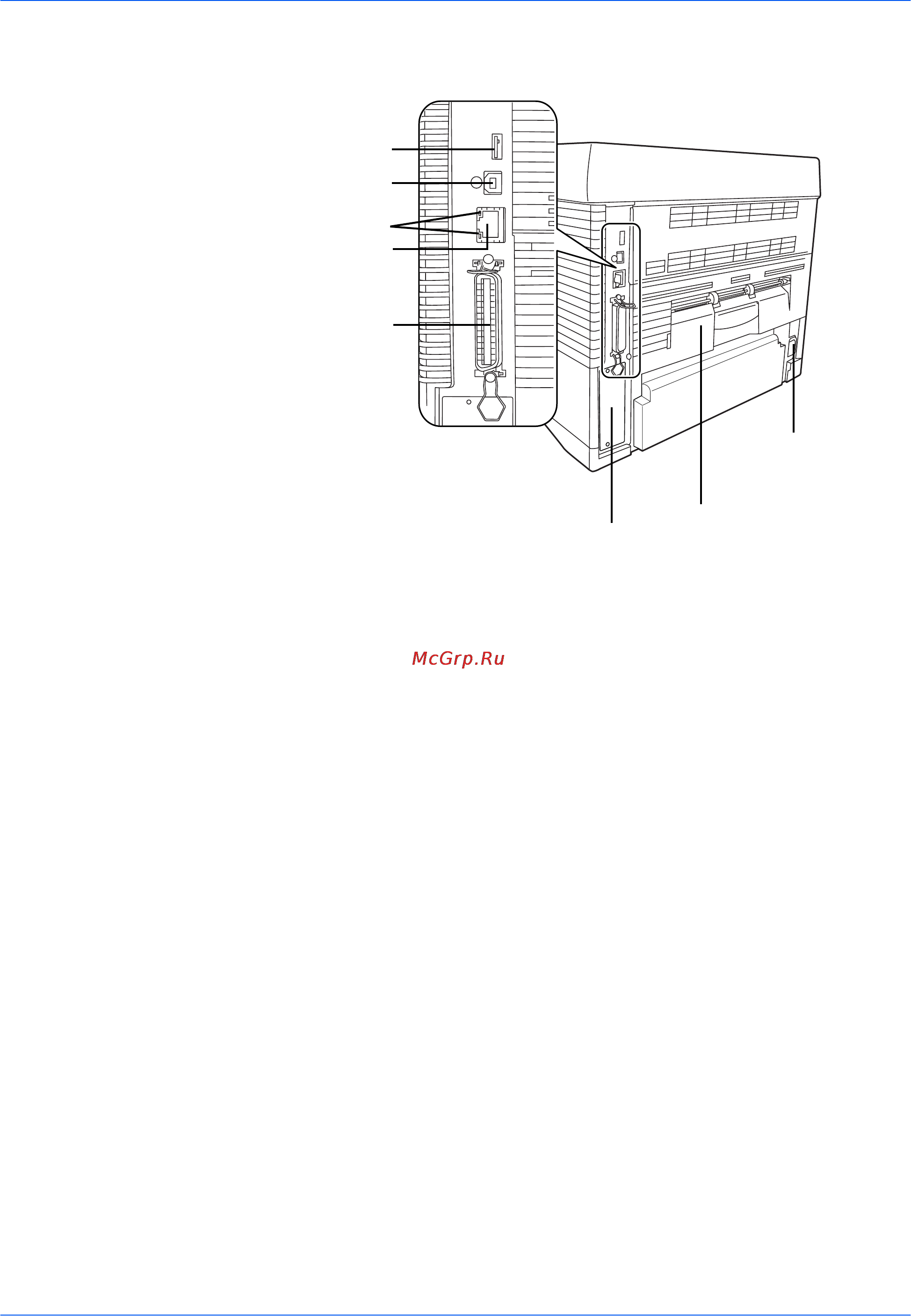 Kyocera FS-2000D [27/68] Компоненты тыловой части принтера