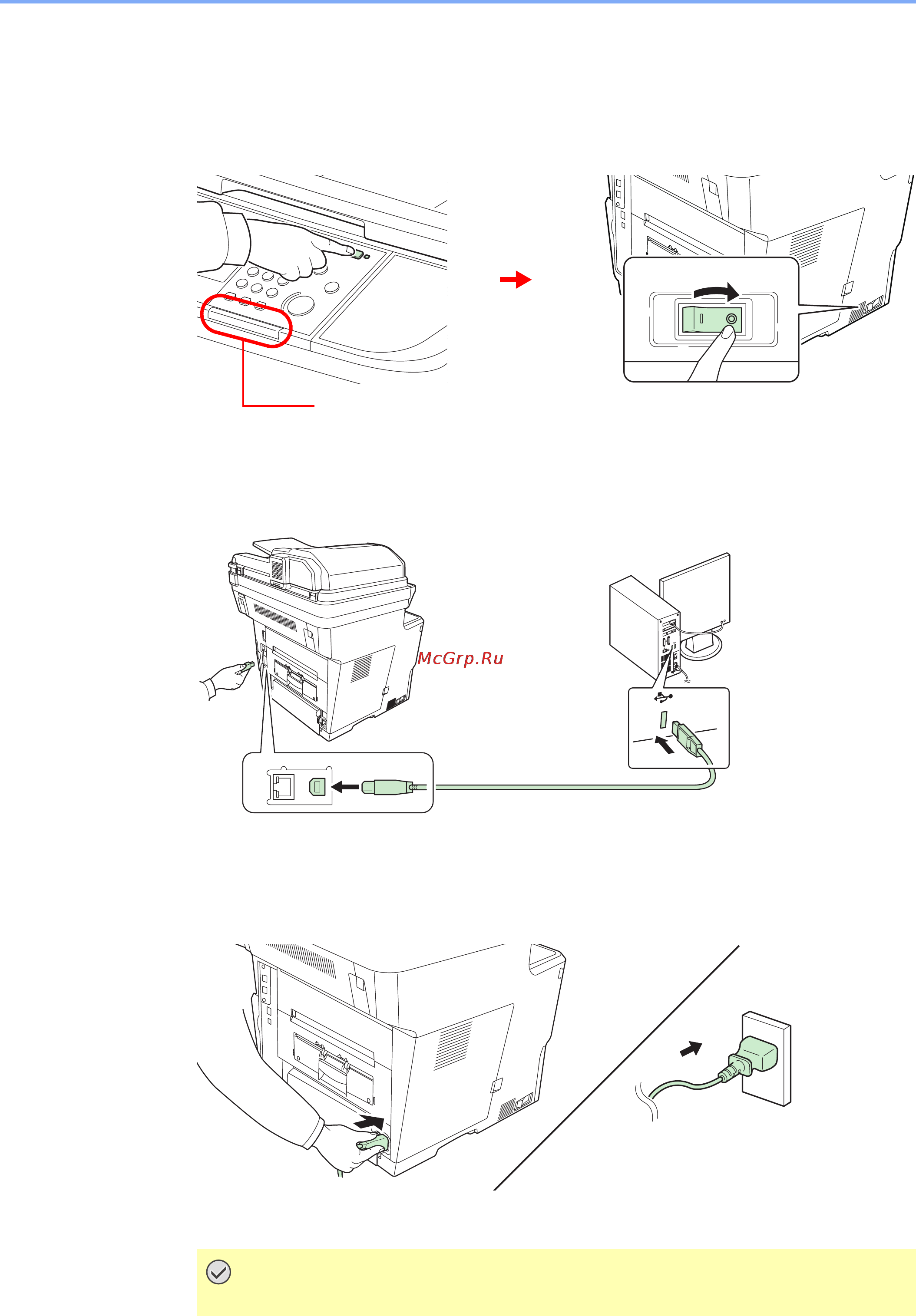 Kyocera FS-3640MFP [30/180] Подсоединение кабеля usb