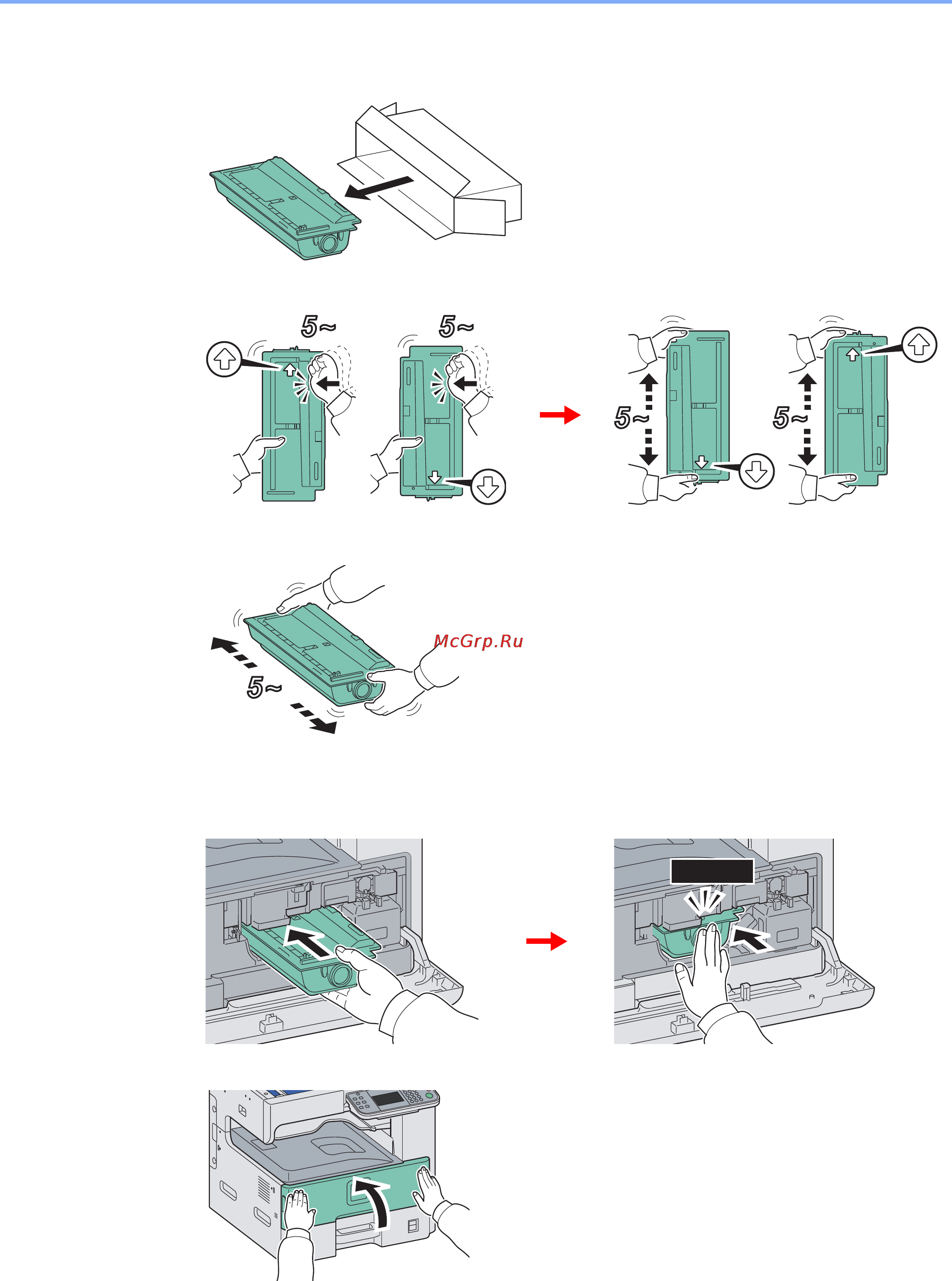 Kyocera FS-6030MFP [117/169] Подготовьте новый контейнер с тонером