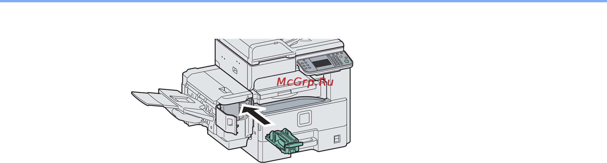 Kyocera FS-6030MFP [121/169] Установите держатель контейнера скрепок