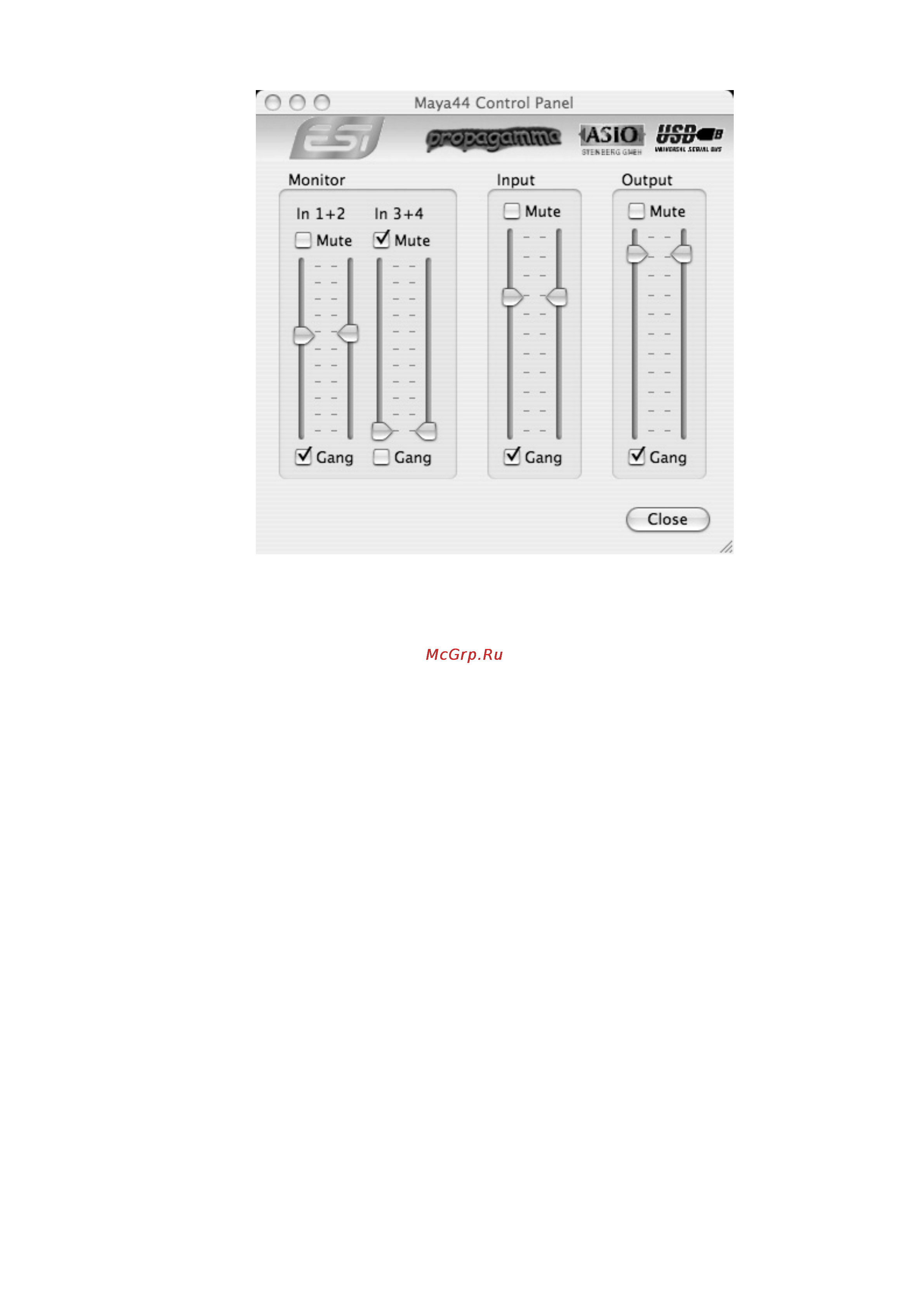 Esi MAYA44 USB [10/10] Спецификация