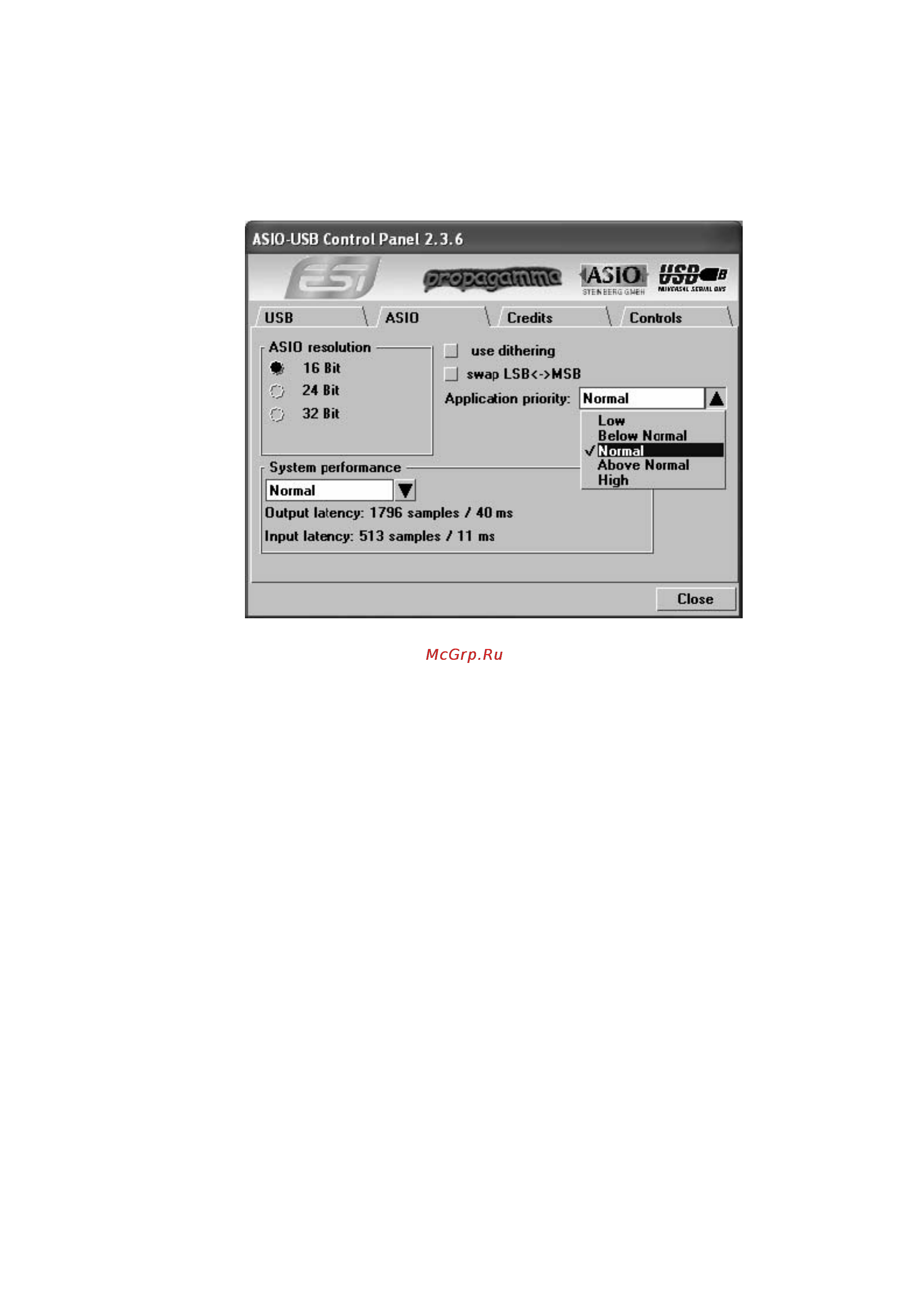 Esi MAYA44 USB [6/10] Asio главная панель