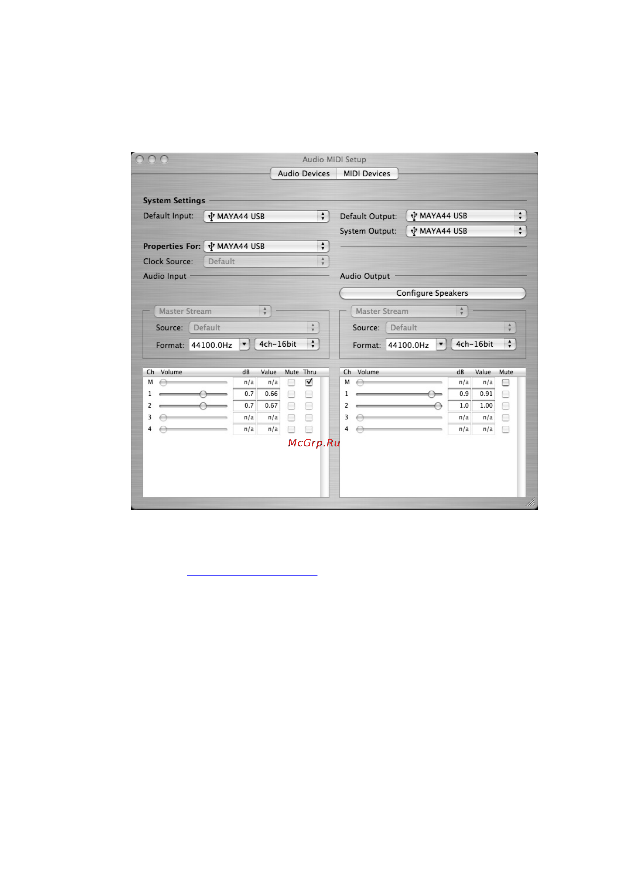 Esi MAYA44 USB [9/10] Настройка для mac os x