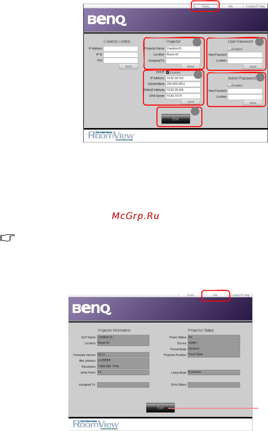 Benq MP515 Инструкция по эксплуатации онлайн [44/68] 5221
