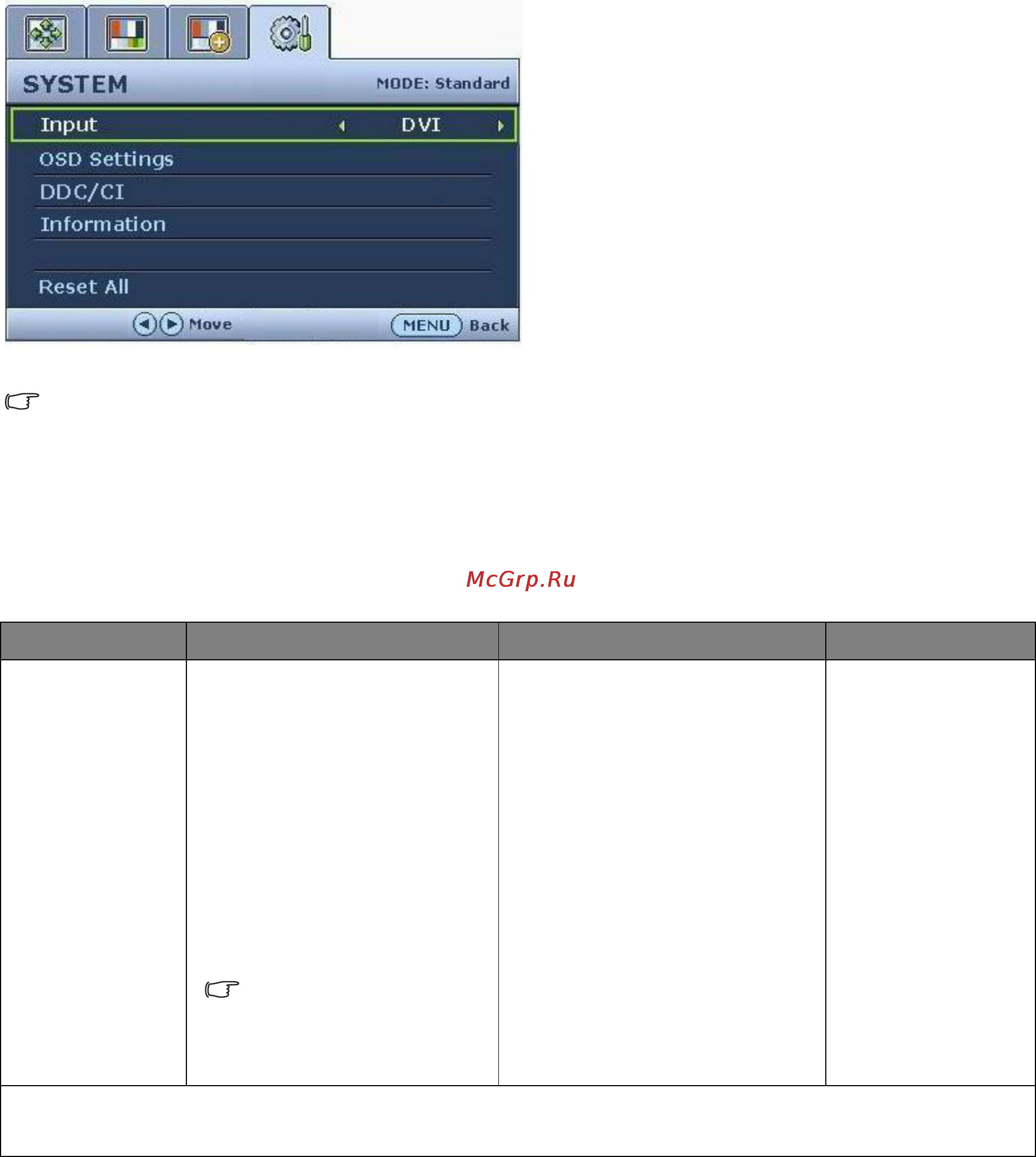 Benq G2222HDL [29/33] Меню system система