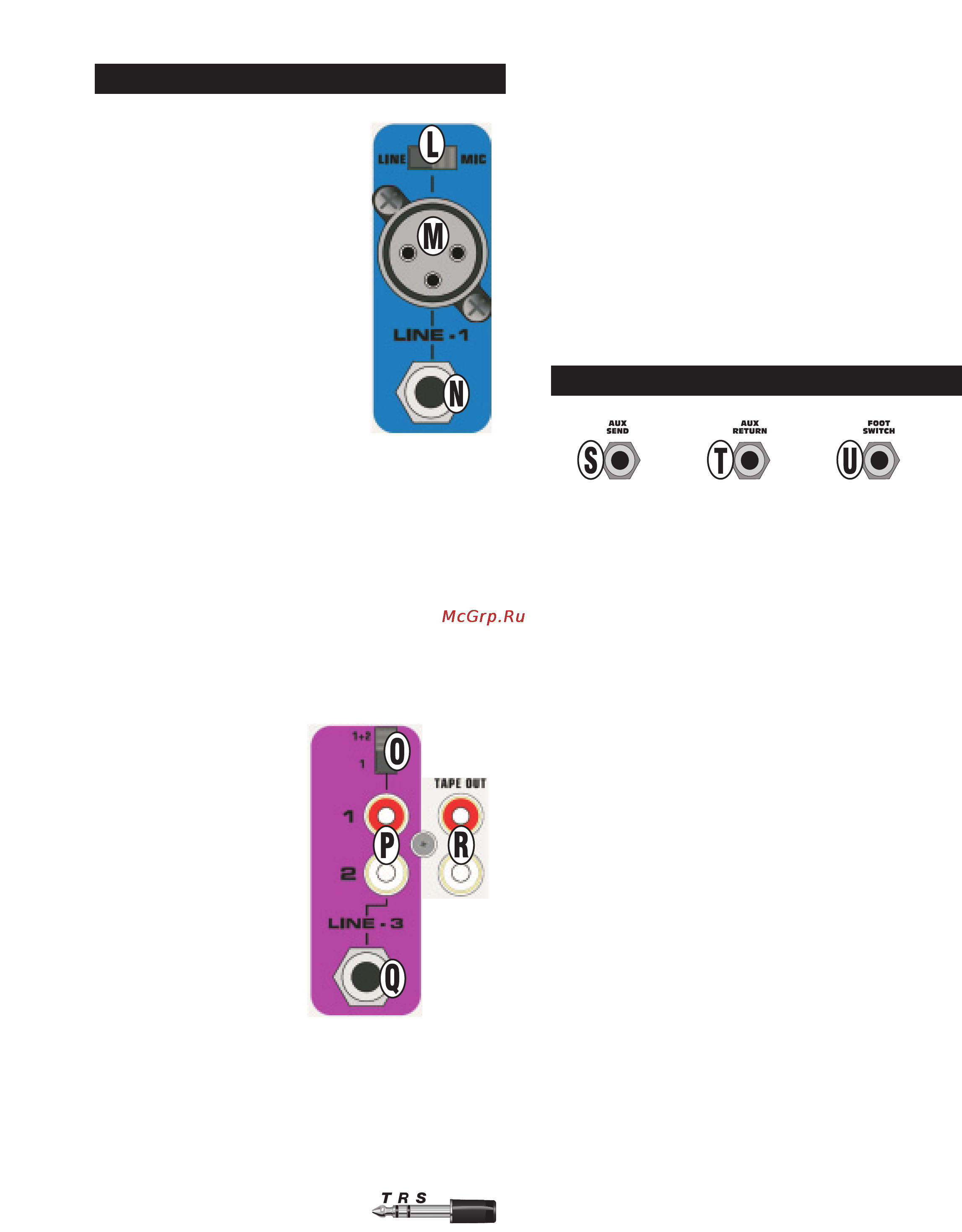 Fender PASSPORT P-80 [13/51] Conectores aux y footswitch