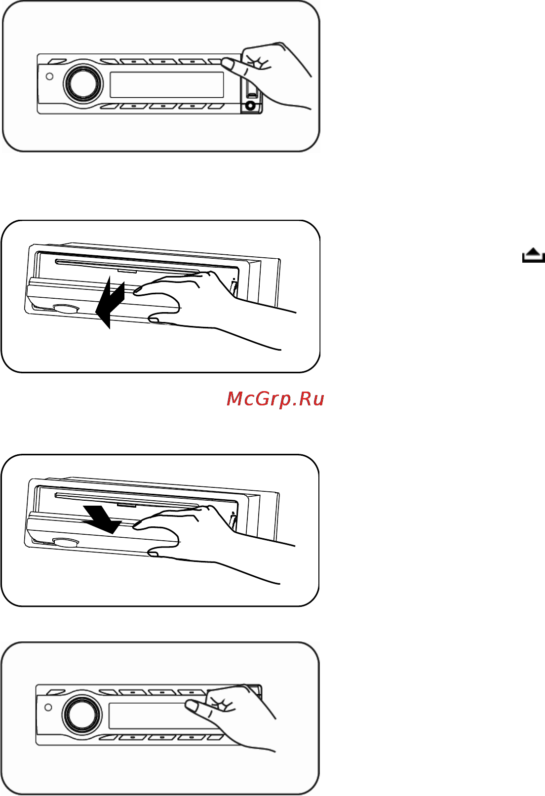 Prology MCA-1020U [13/32] Снятие передней панели