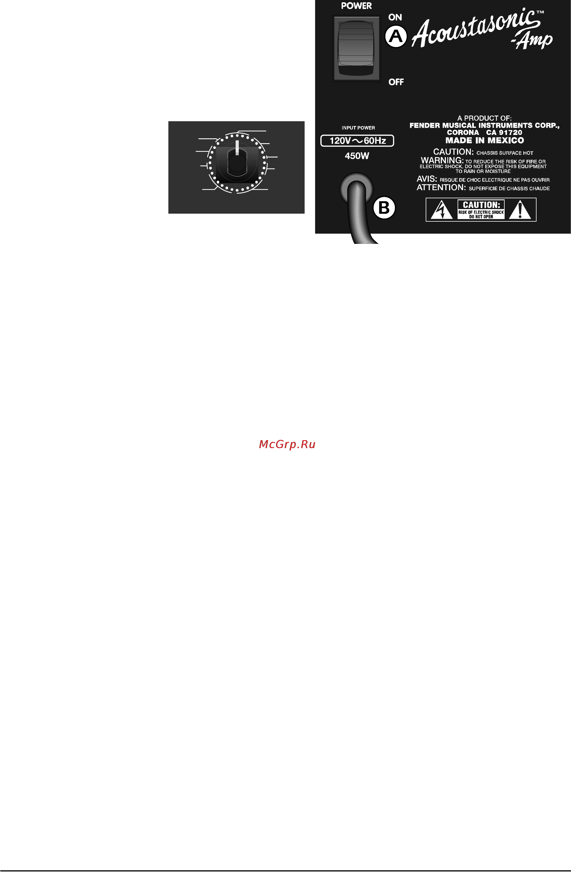 Fender ACOUSTASONIC SFX II 230V EURO COMBO [3/4] Неисправности