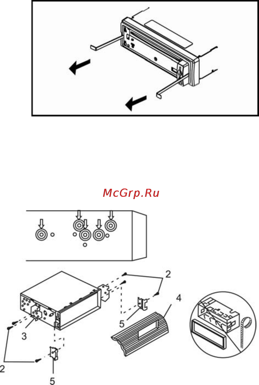 Prology CMD-160U [7/28] Второй вариант установки cd ресивера