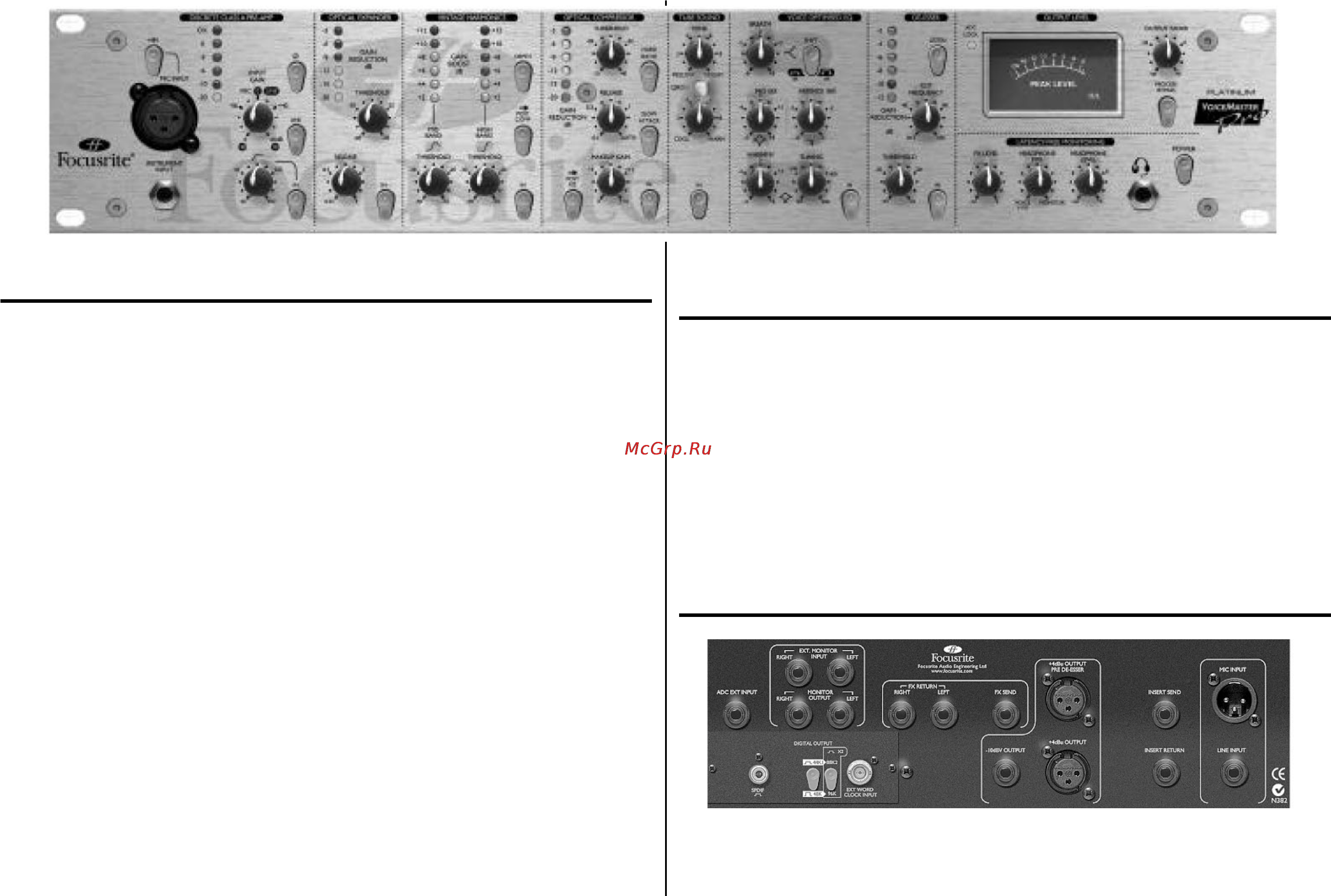 Focusrite PLATINUM 9 VOICEMASTER PRO [2/17] Подключения задней панели
