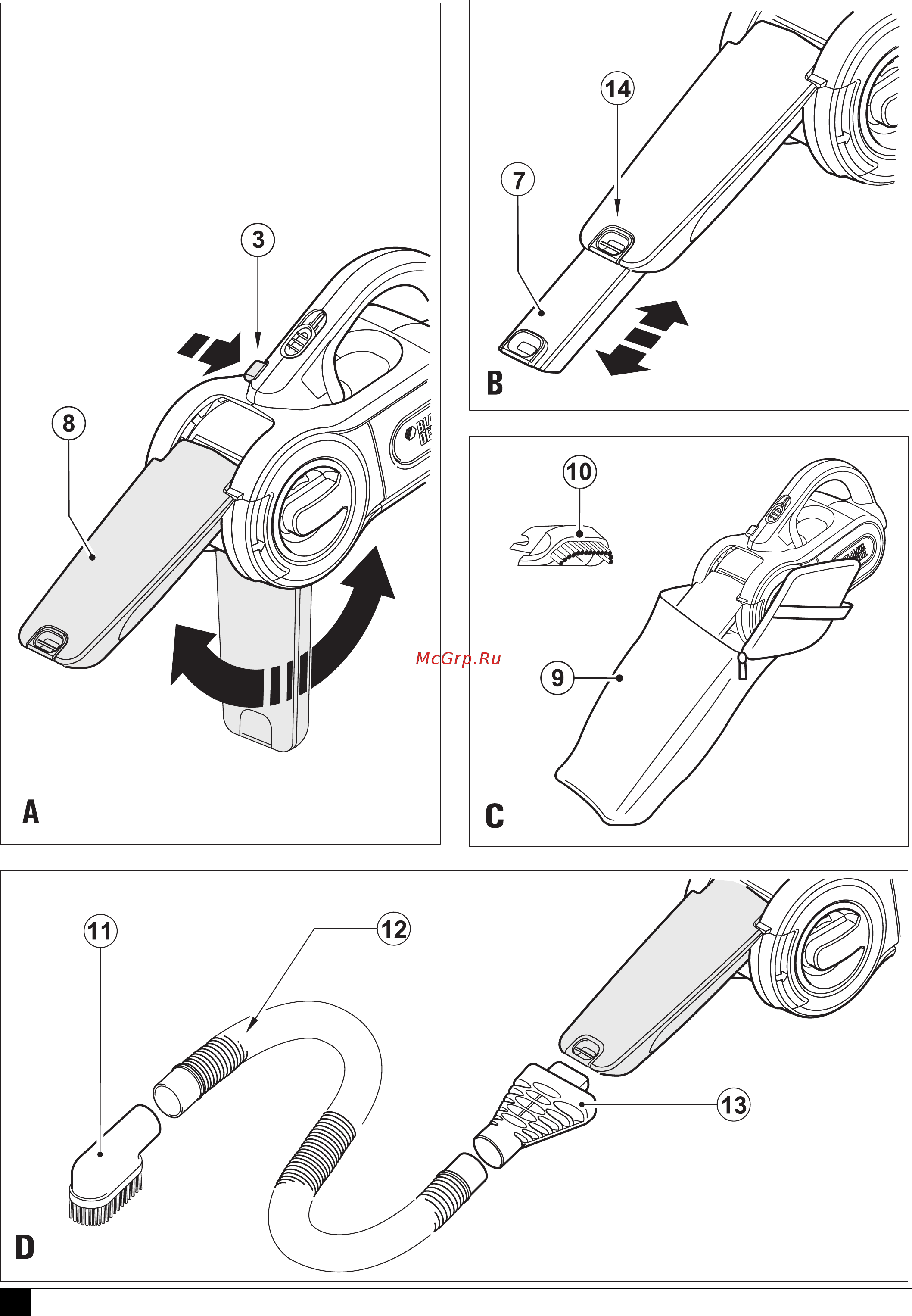 Black & Decker PAV1205-XK Инструкция по эксплуатации онлайн [2/12] 125442