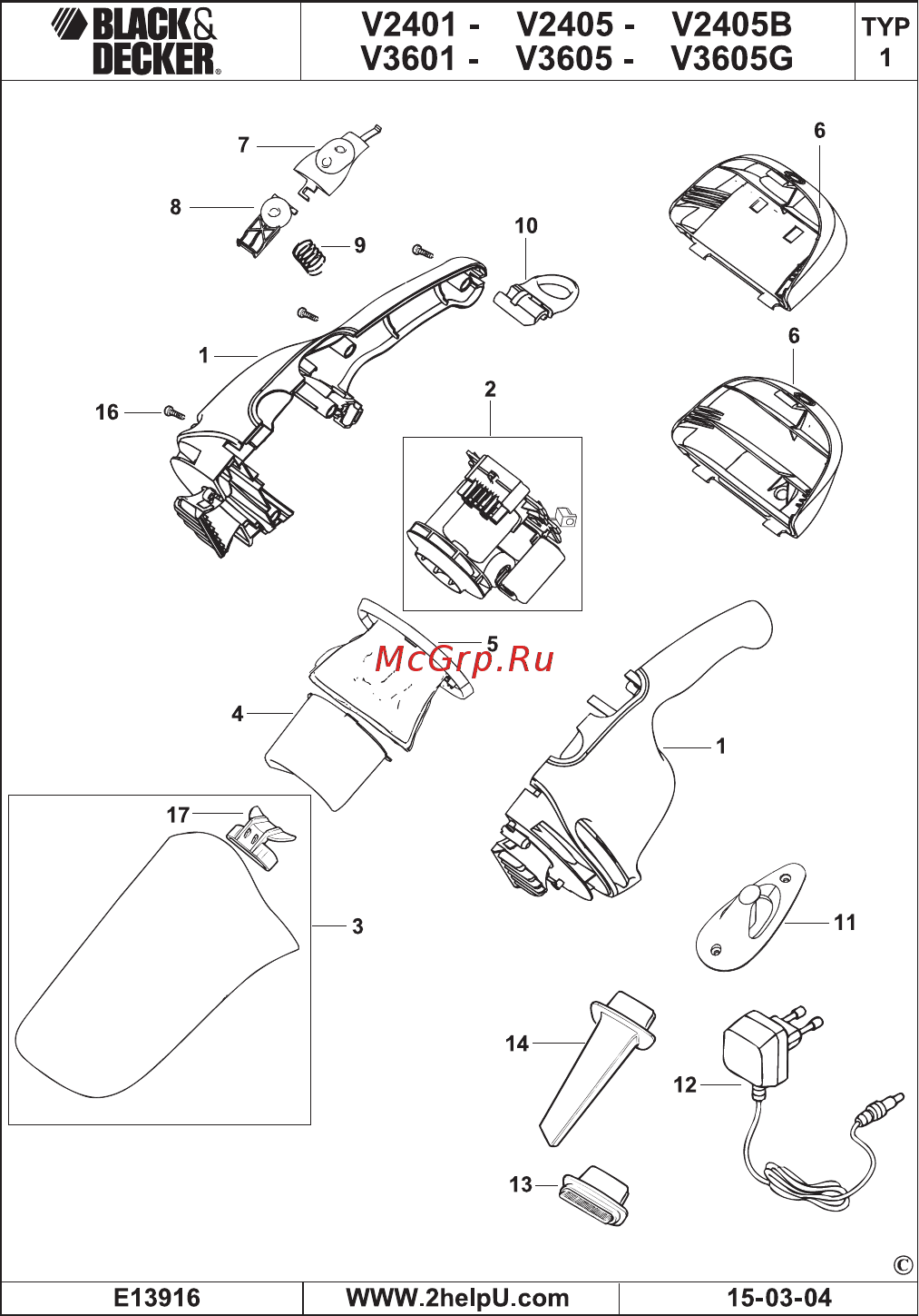 Black & Decker V 3601 Инструкция по эксплуатации онлайн [7/7] 5438