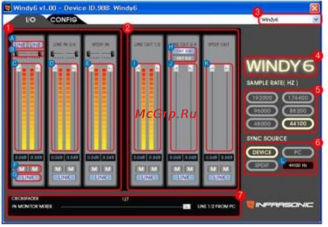 Infrasonic WINDY6 [13/24] Панель управления