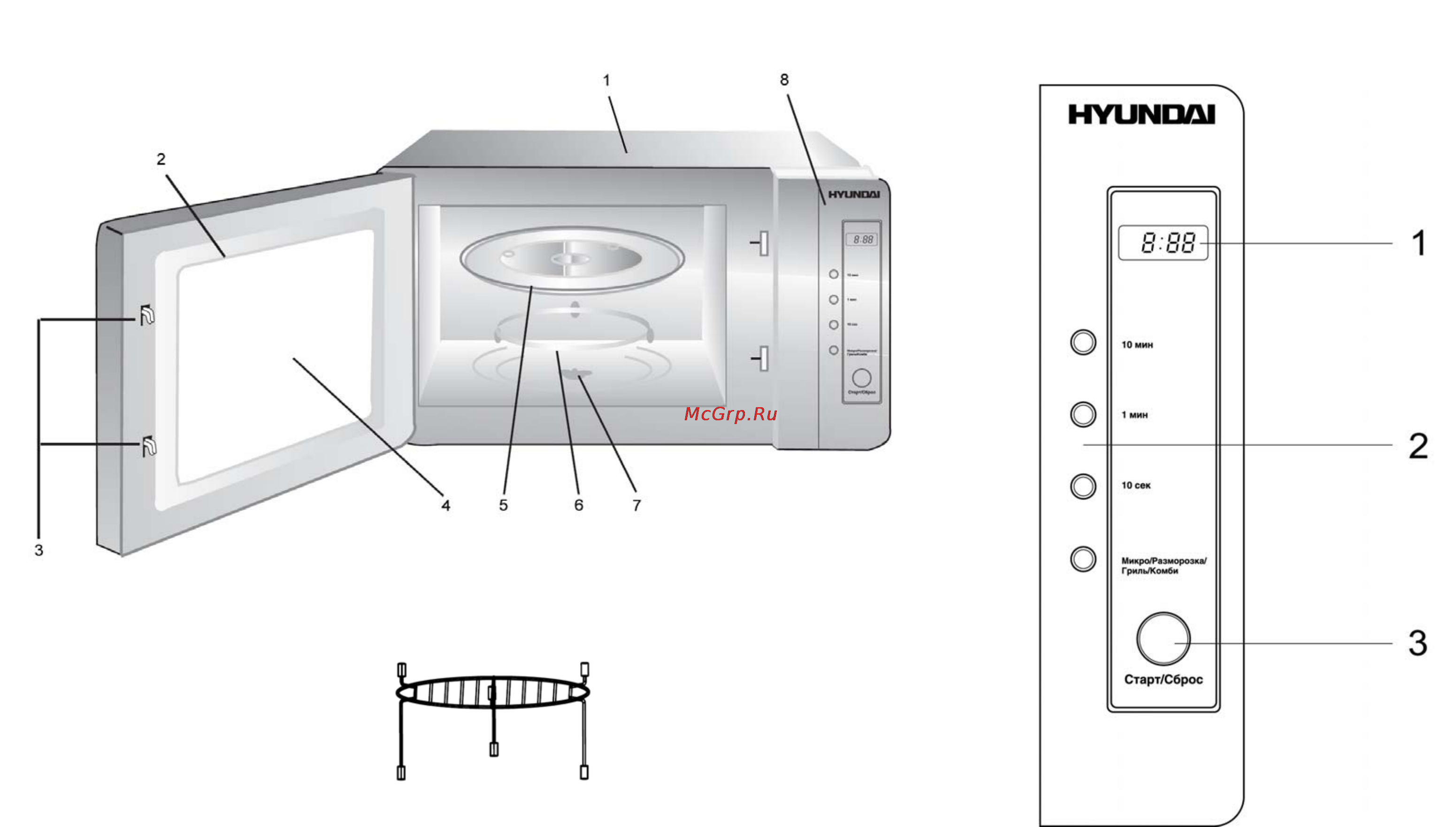 Hyundai H-MW1325 [12/22] Описание установка